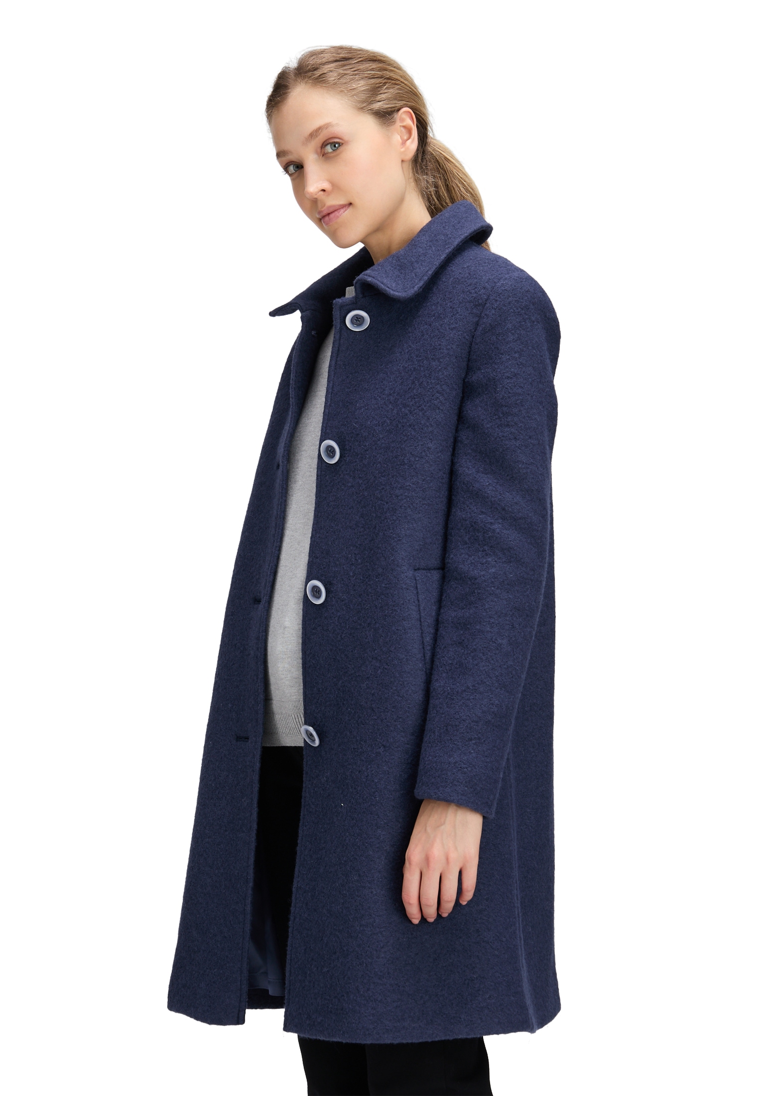 Betty Barclay Wolljacke »Betty Barclay Damen Wollmantel mit abnehmbarer Kapuze«, mit Kapuze