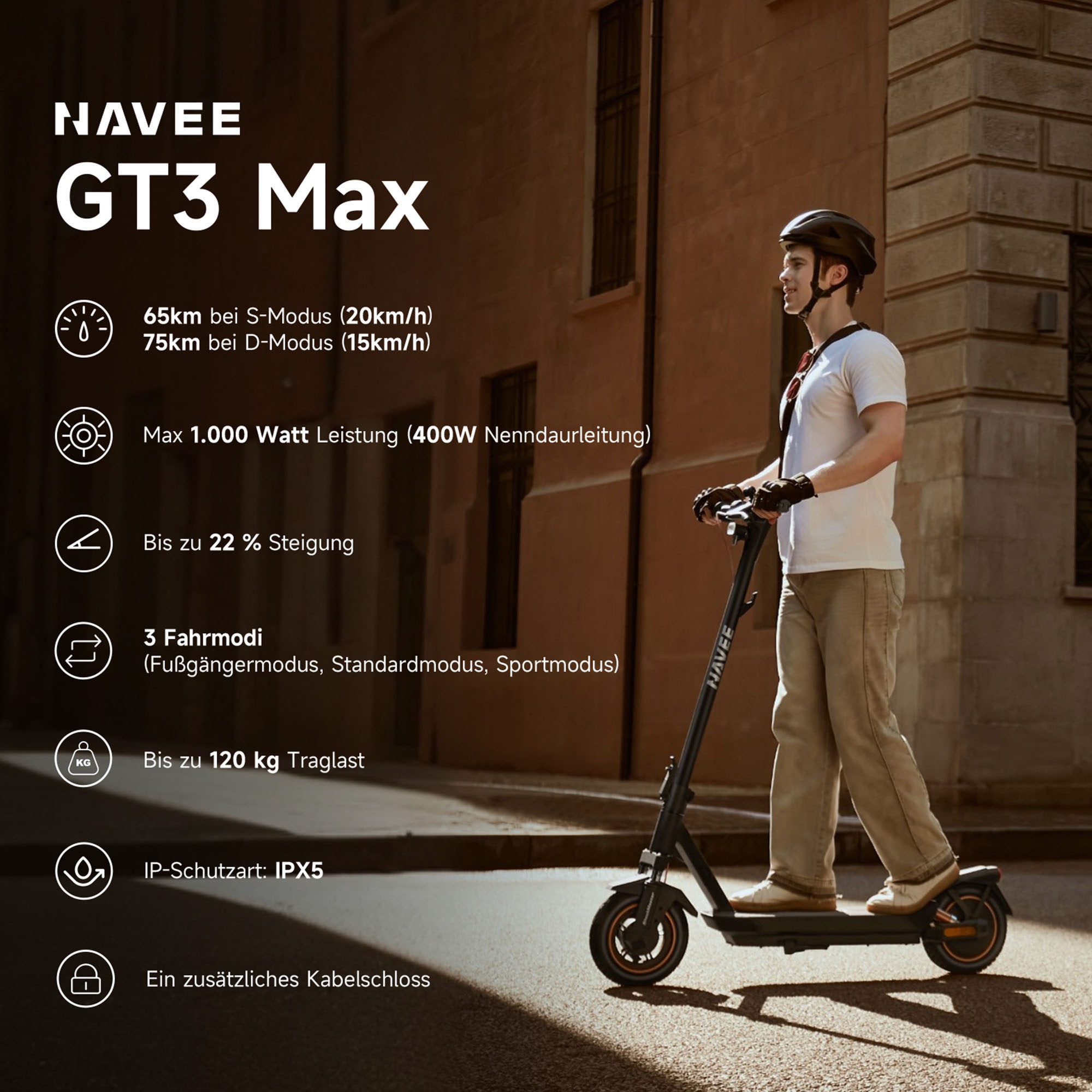 NAVEE E-Scooter »GT3 Max Electric Scooter (DE Version)«