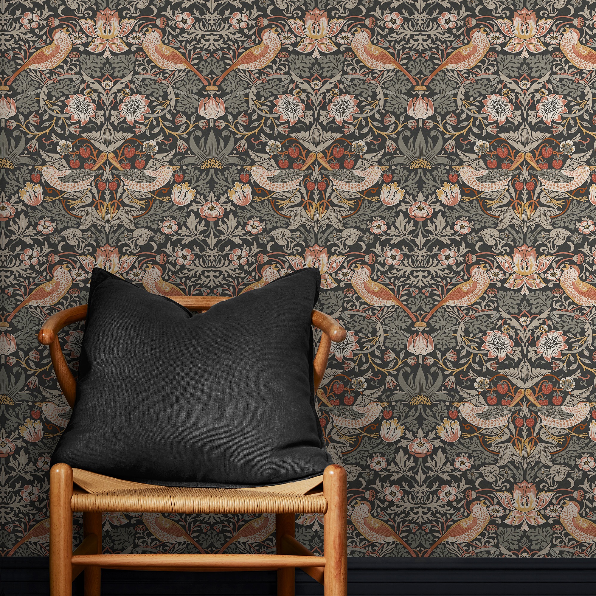 WILLIAM MORRIS AT HOME Vliestapete "Strawberry Thief" Retro texturiert Design Tapeten