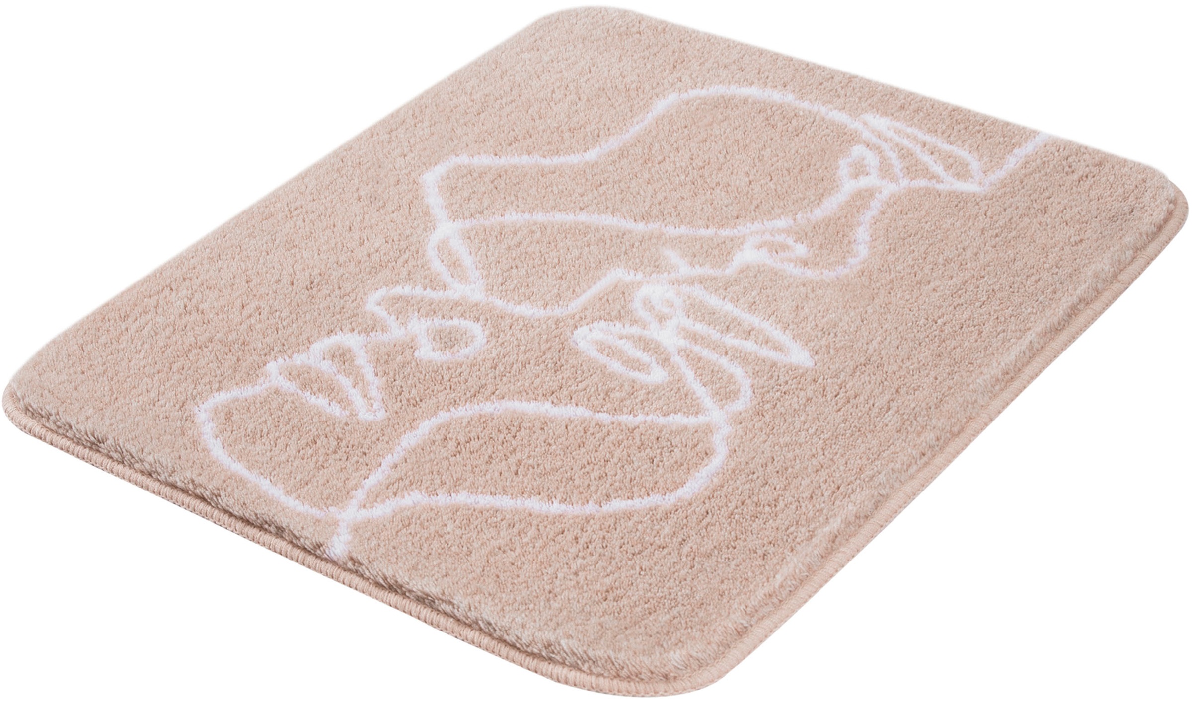 Kleine Wolke Badematte "Face, Badvorleger, Badezimmer Teppich" Höhe 18 mm rutschhemmend beschichtet fußbodenheizungsgeeignet Badteppich, modernes Design, Motiv Gesichter, waschbar