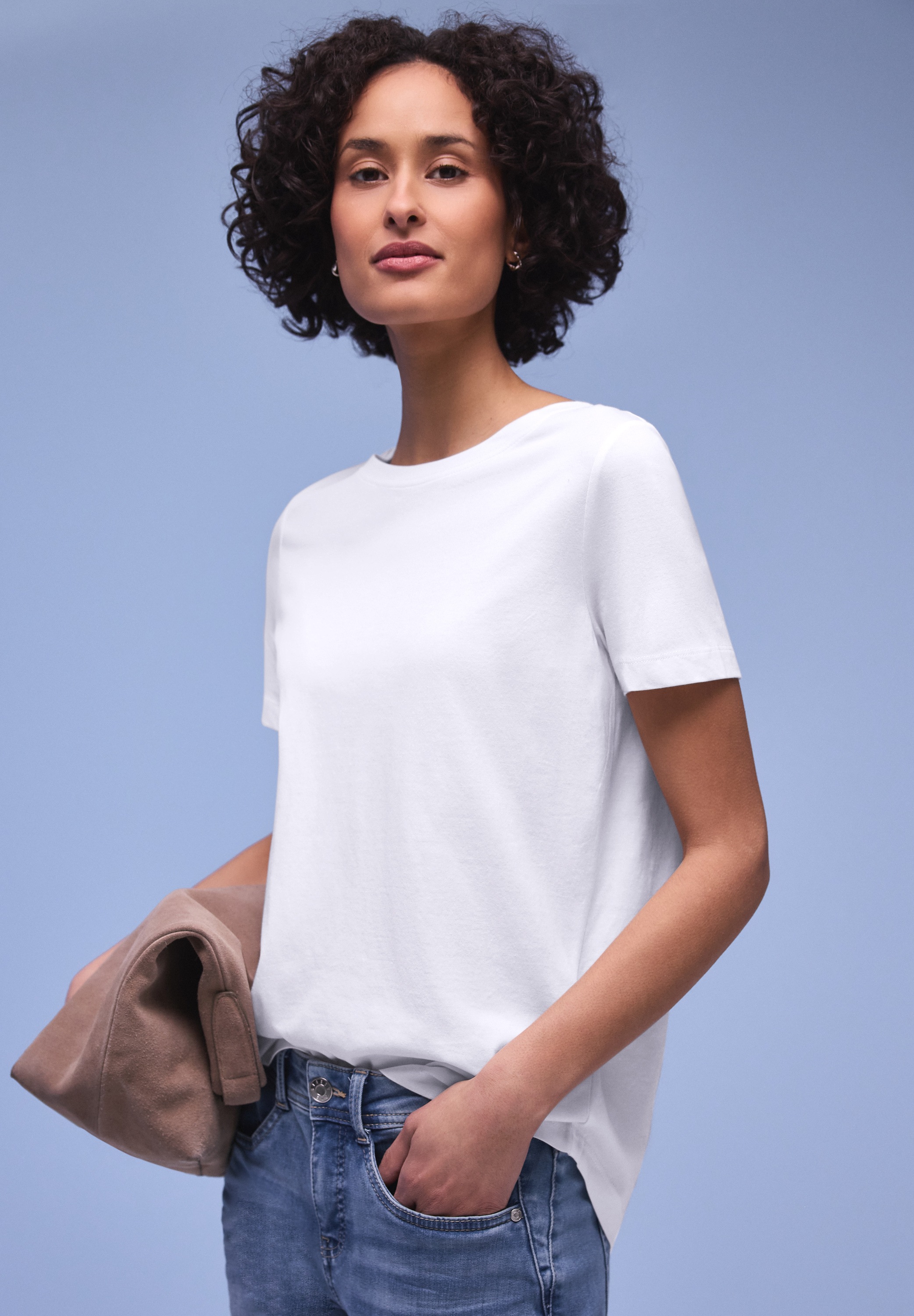 STREET ONE T-Shirt in Unifarbe günstig online kaufen