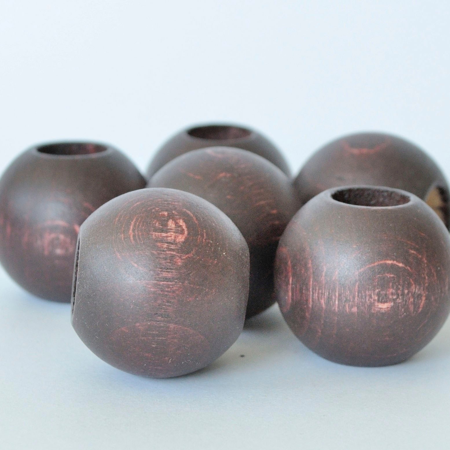 Thumbnail - Kutti Gardinenbefestigungen Ersatzteile "Holzkugel, Schlaufenkugel, Ø 25 mm" Deko für Raffrollos und Scheibengardinen