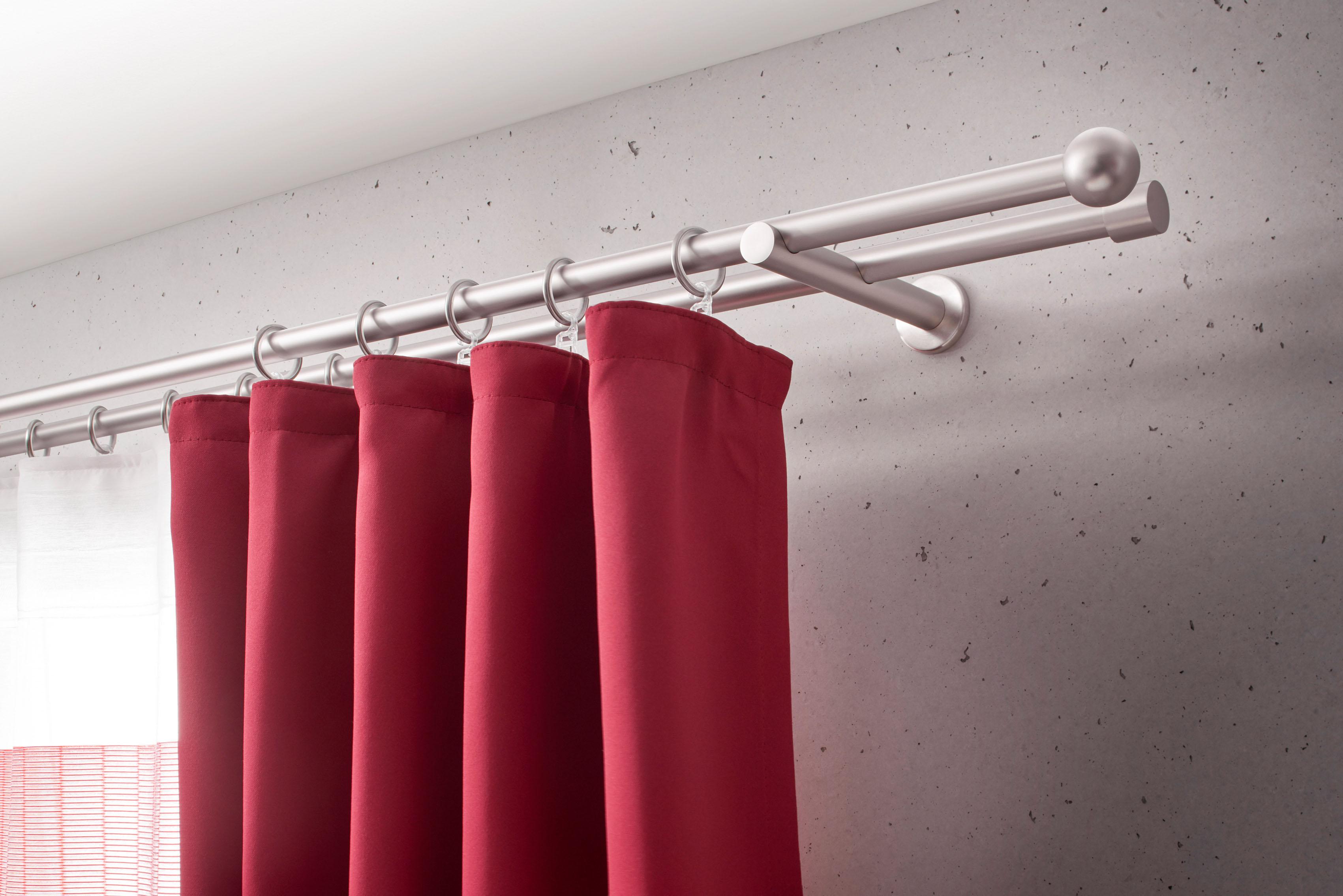 Thumbnail - Good Life Gardinenstange "BOLA" Ø 16 mm 2 läufig-läufig Fixmaß mit Ringen