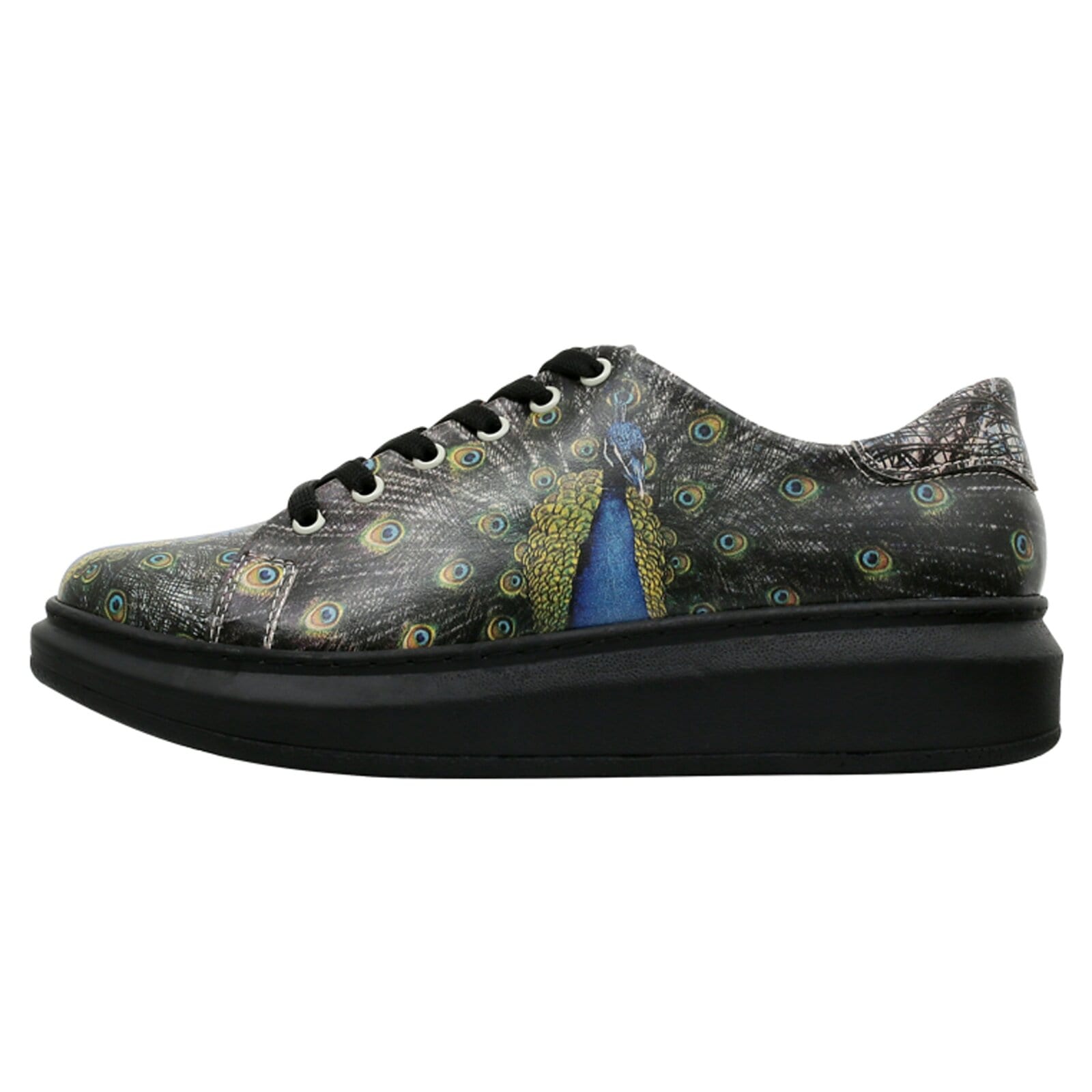DOGO 1100000002199 "Myra Low-Top Sneaker Birds Chirping Damen Sneaker, Myra Low-Top" Handgefertigt