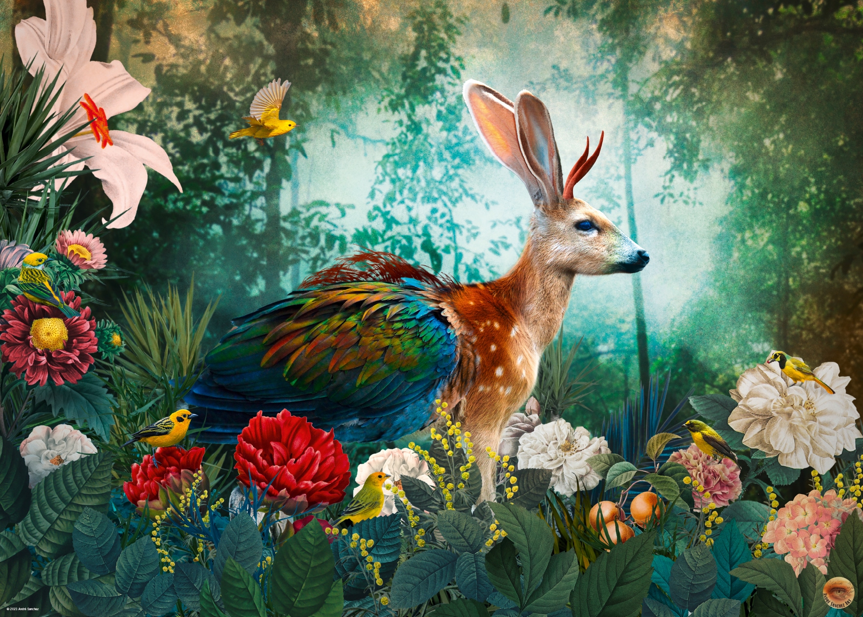 HEYE Puzzle »Jackalope / Fauna Fantasies« Made in Germany