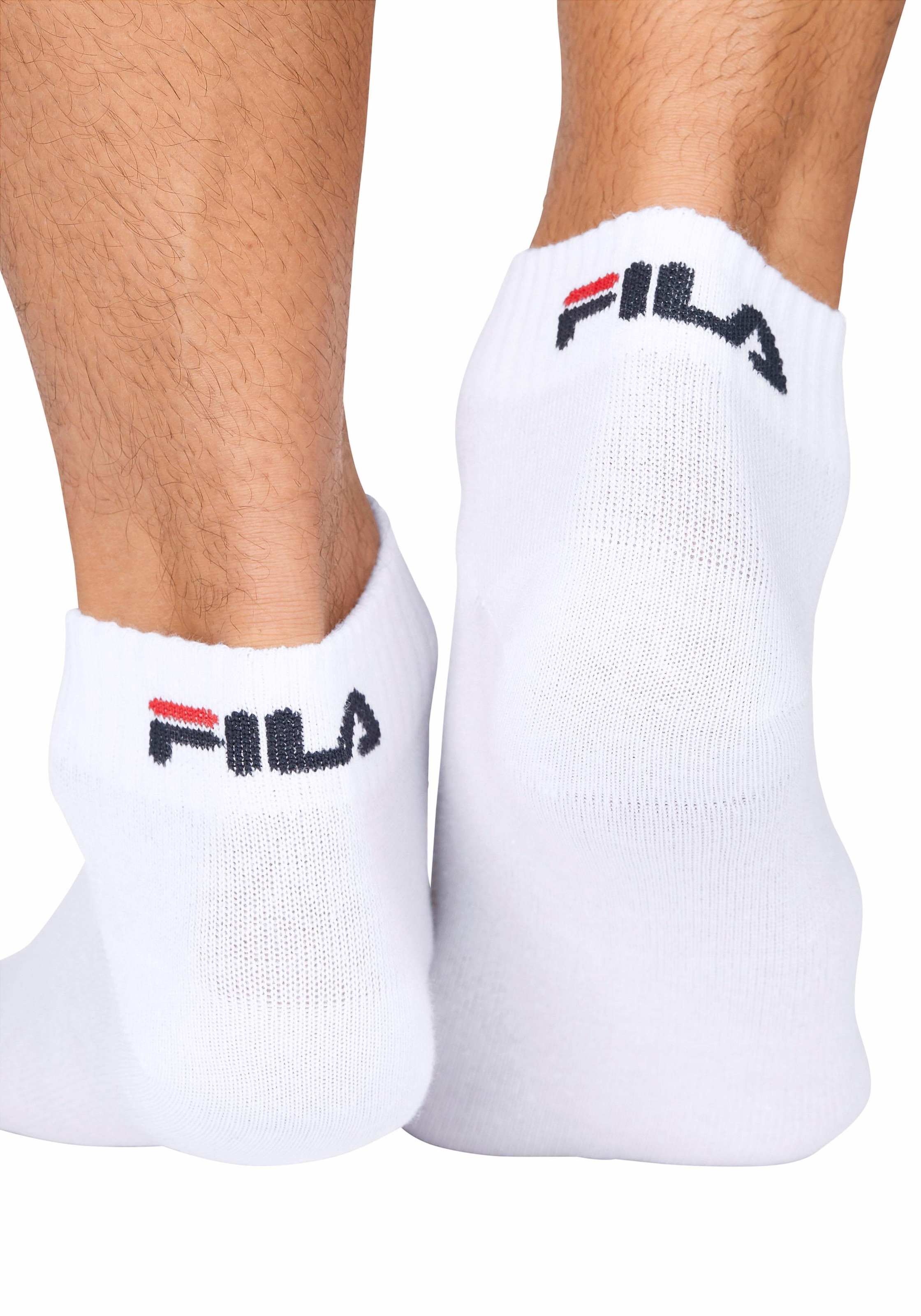 Fila Kurzsocken »UNISEX INVISIBLE PLAIN SOCKS«, (3 Paar), mit Logostickerei
