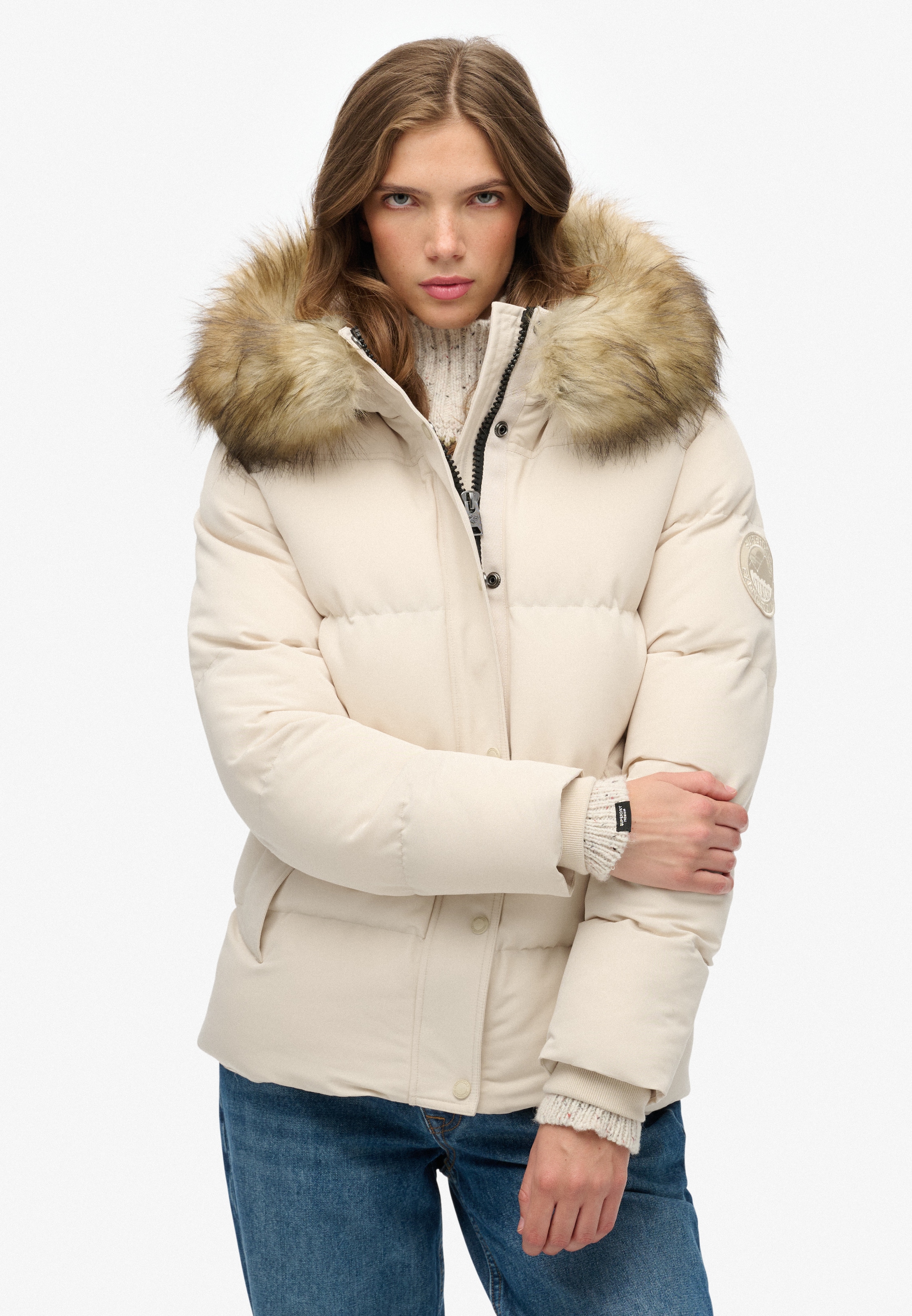 Superdry Steppjacke "EVEREST 5 BAFFLE PUFFER JKT" mit Kapuze Kunstfaser, re günstig online kaufen