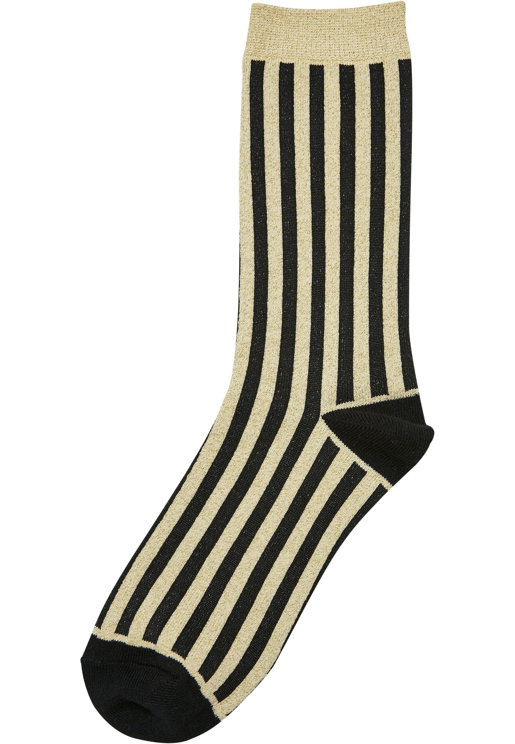 URBAN CLASSICS Basicsocken »Urban Classics Unisex Metallic Effect Stripe Socks 3-Pack«, (1 Paar)