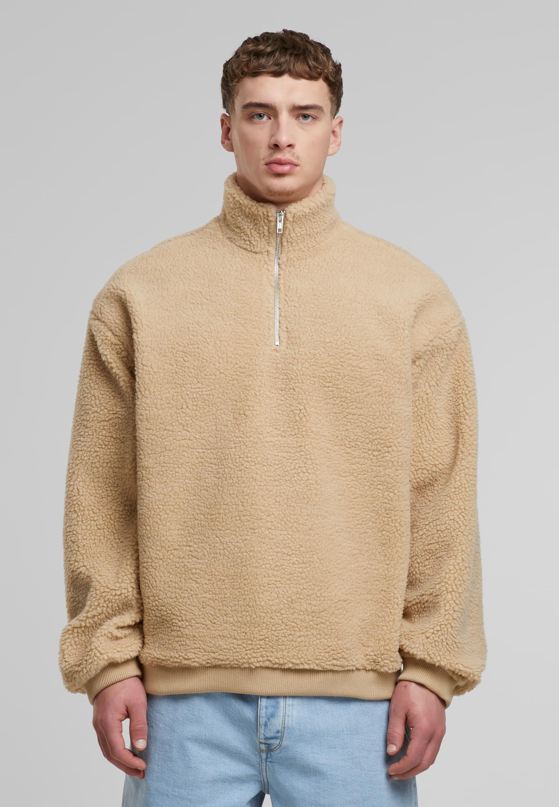 URBAN CLASSICS Kapuzensweatshirt »Urban Classics Oversized Teddy Troyer«, (1 tlg.)
