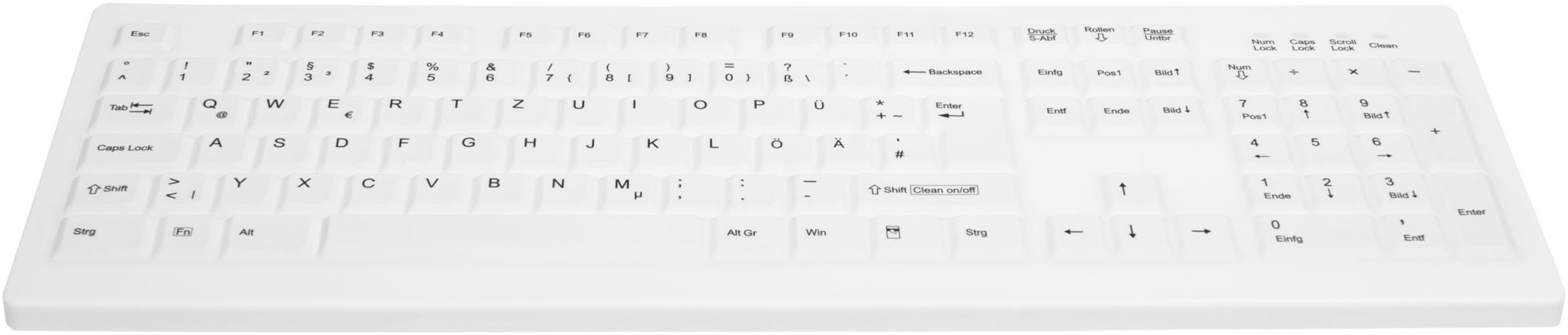 Cherry Tastatur »AK-C8100F-U1-W/GE«, (Ziffernblock-Windows-Sperrtaste)