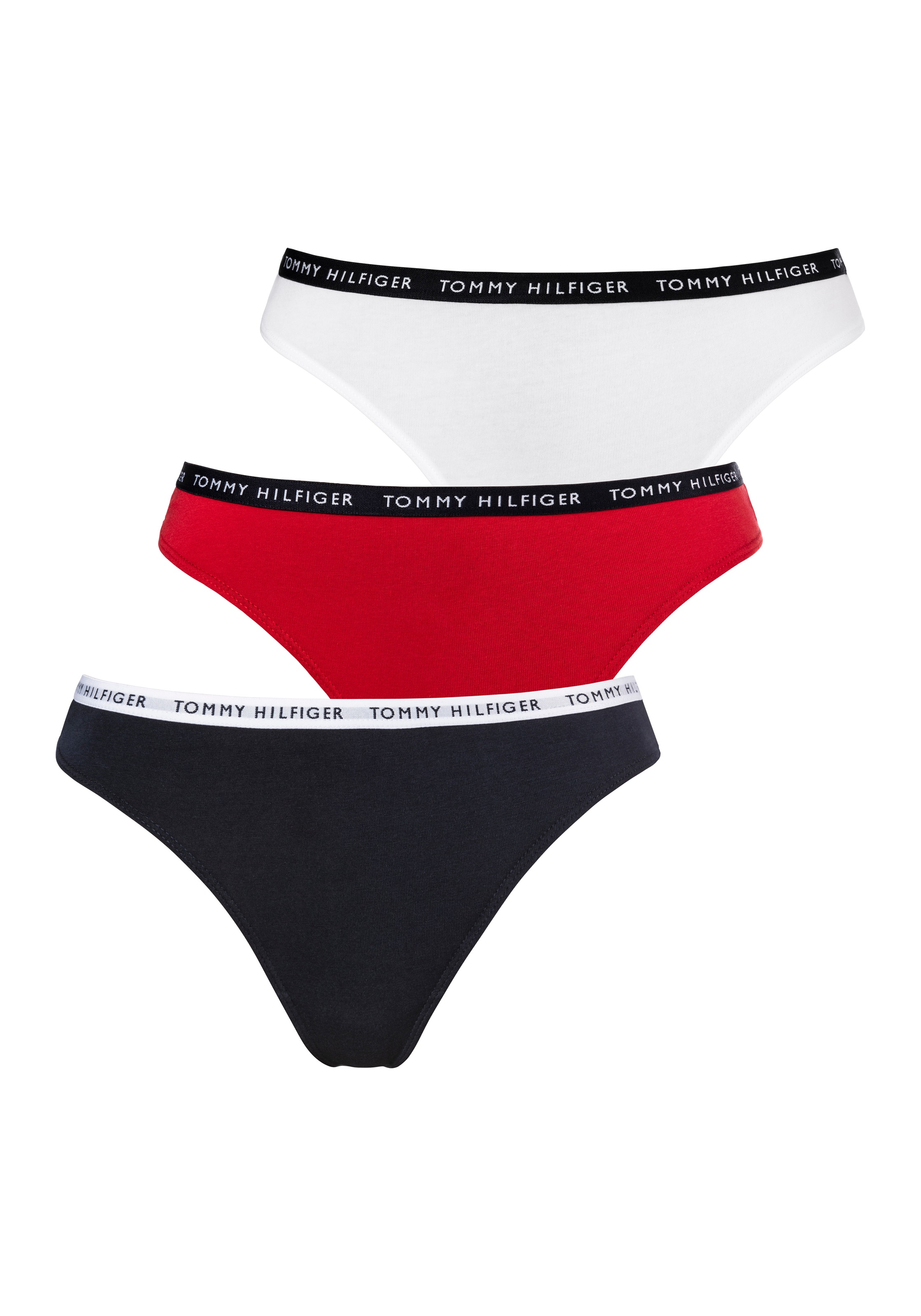 Tommy Hilfiger Underwear T-String, (3 St.), mit schmalem Logobündchen