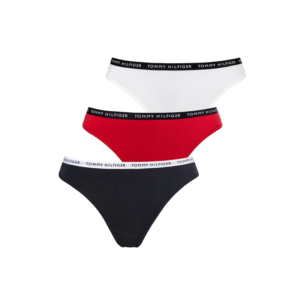 Tommy Hilfiger Underwear T-String, (3 St.), mit schmalem Logobündchen