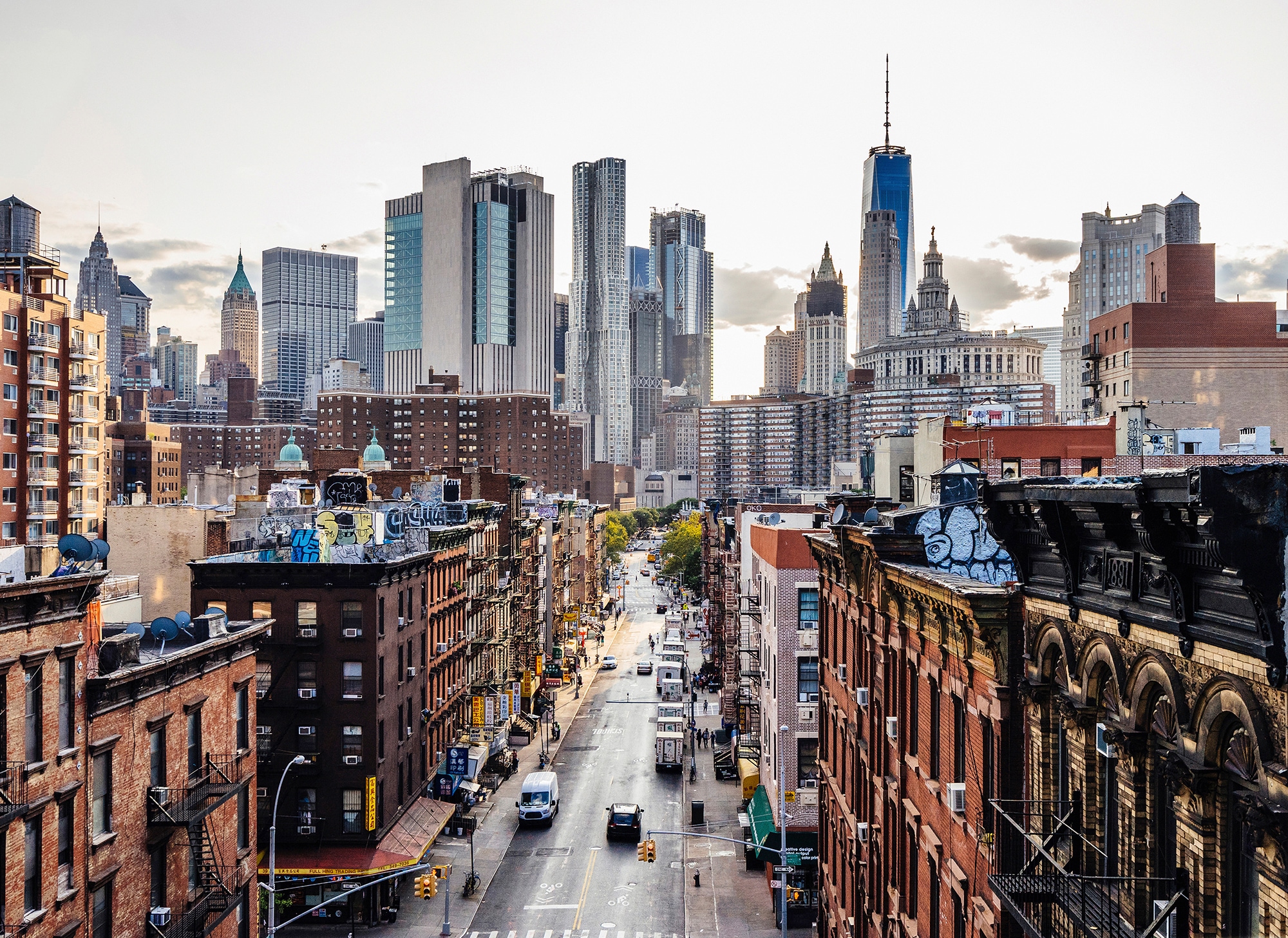living walls Fototapete "Designwalls New York Views 1" glatt Vlies, Wand, Schräge, Decke