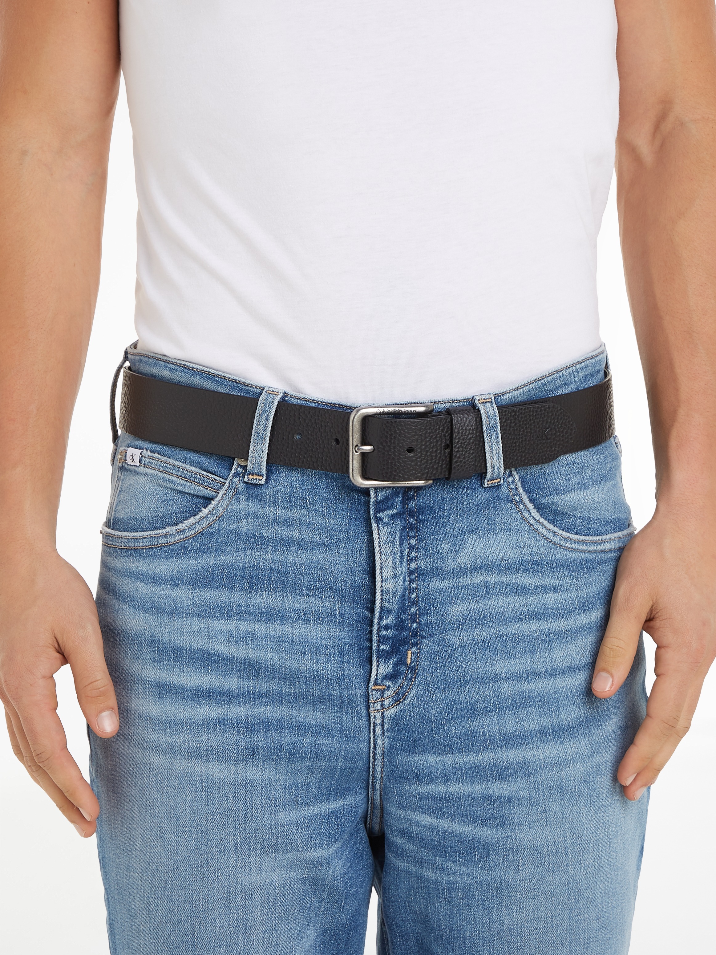 Calvin Klein Jeans Ledergürtel "CLASSIC RO LTHR BELT 40MM" mit Logoprägung günstig online kaufen