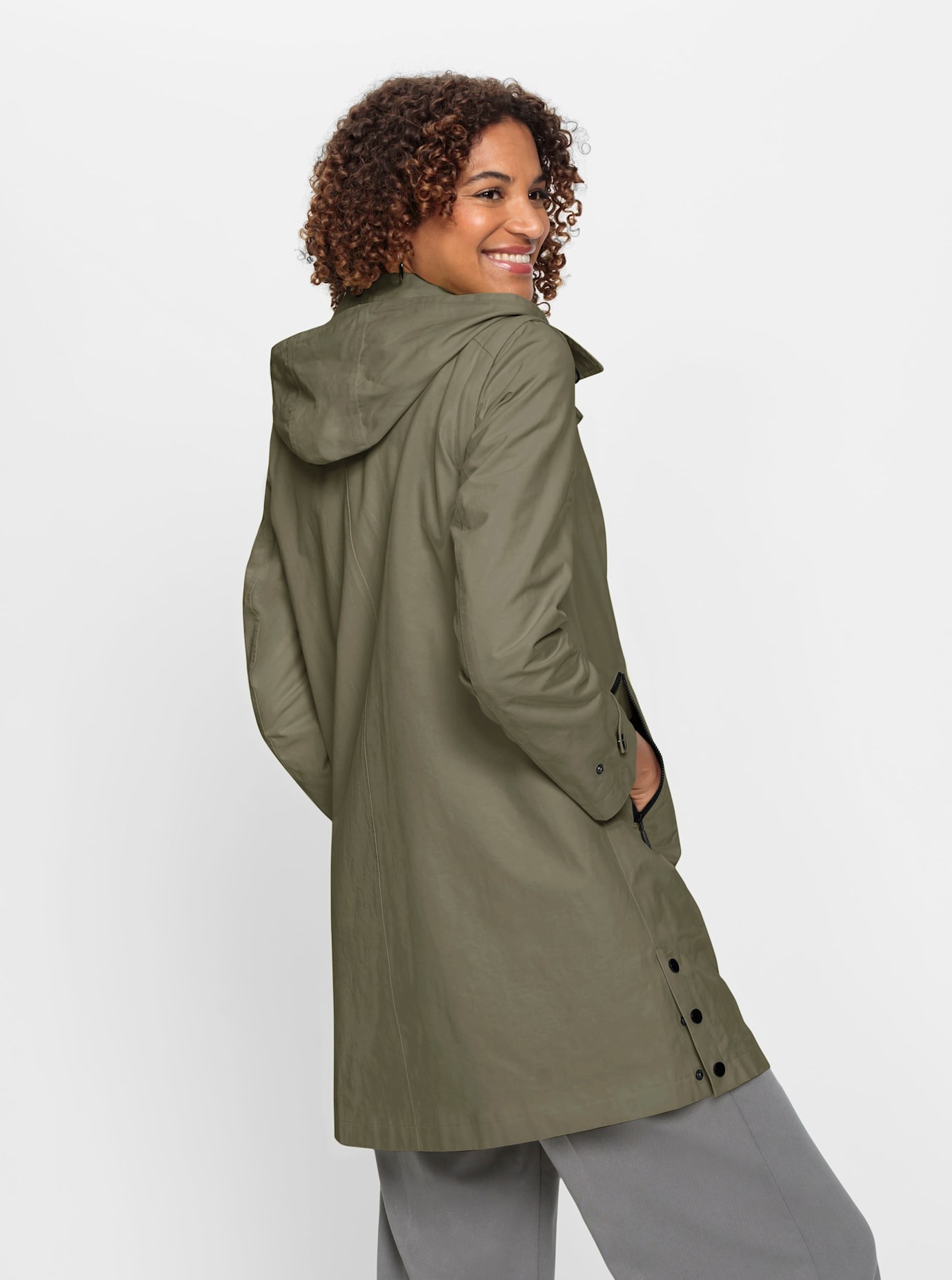 Casual Looks Langjacke, mit Kapuze