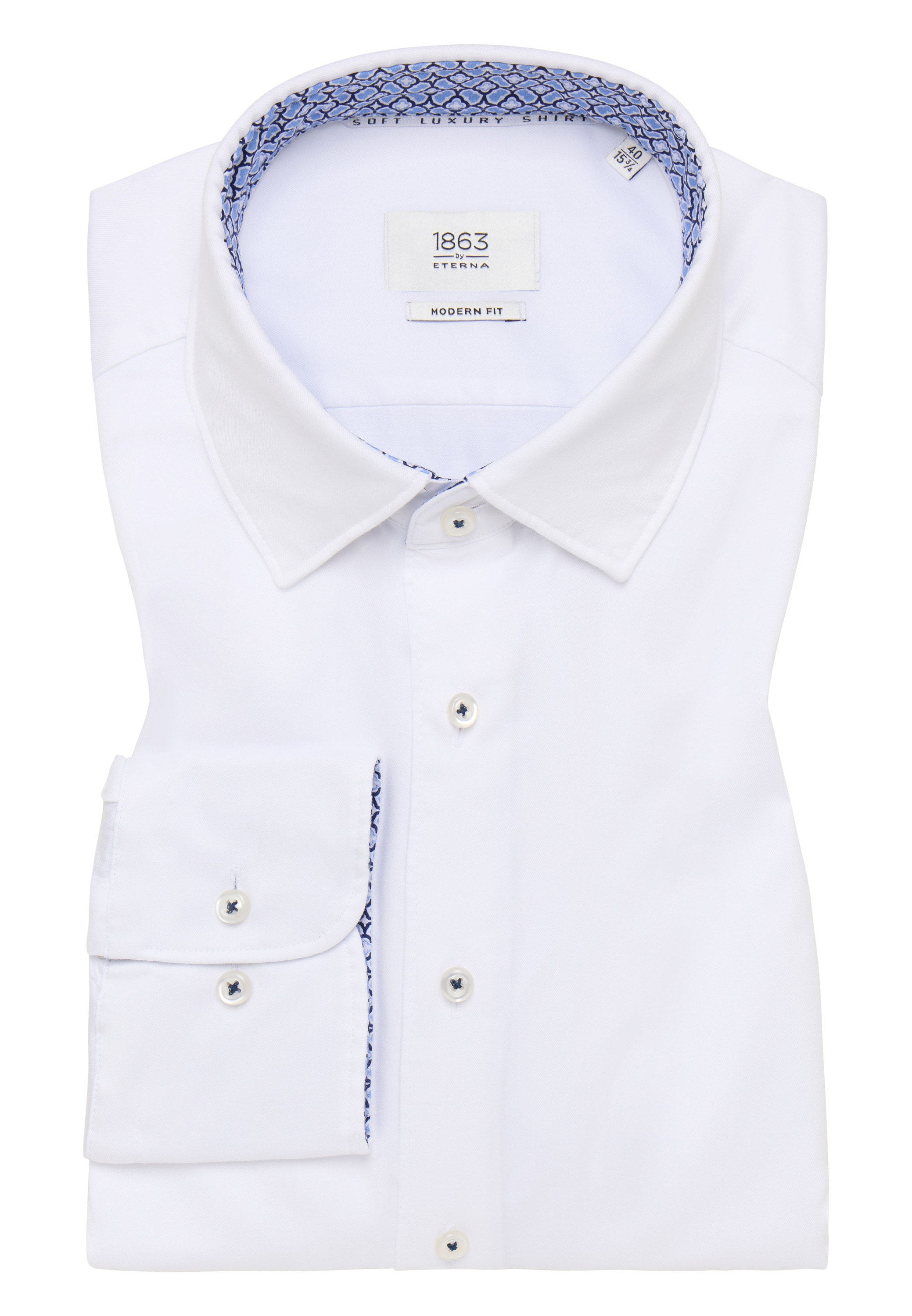 Eterna Langarmhemd »MODERN FIT«, EASY IRON (bügelleicht)