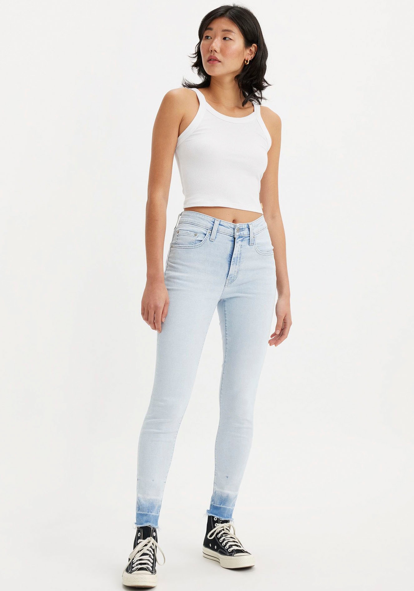 Levi's® Skinny-fit-Jeans »721 High rise skinny«, mit Schlitz am Saum