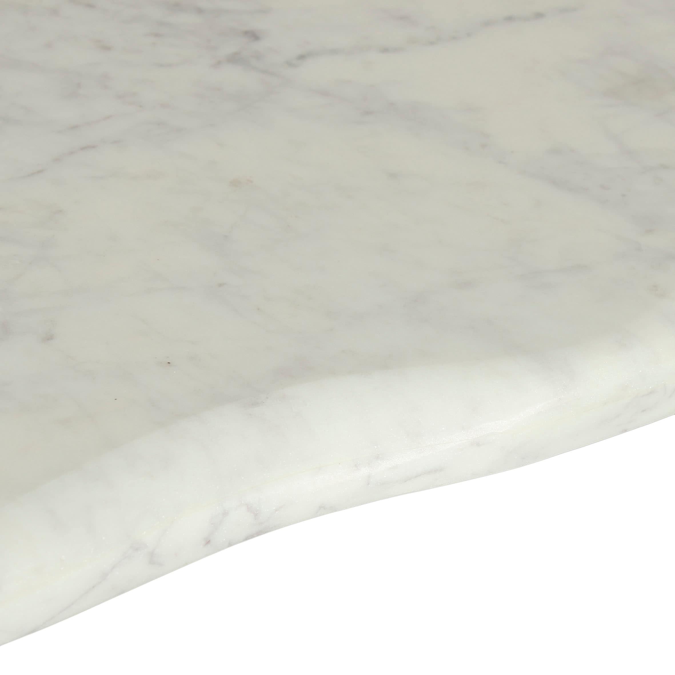 byLIVING Couchtisch »Stone«, (1 St.), aus echtem weißen Marmor mit natürlicher Wellenkante, 115x60cm
