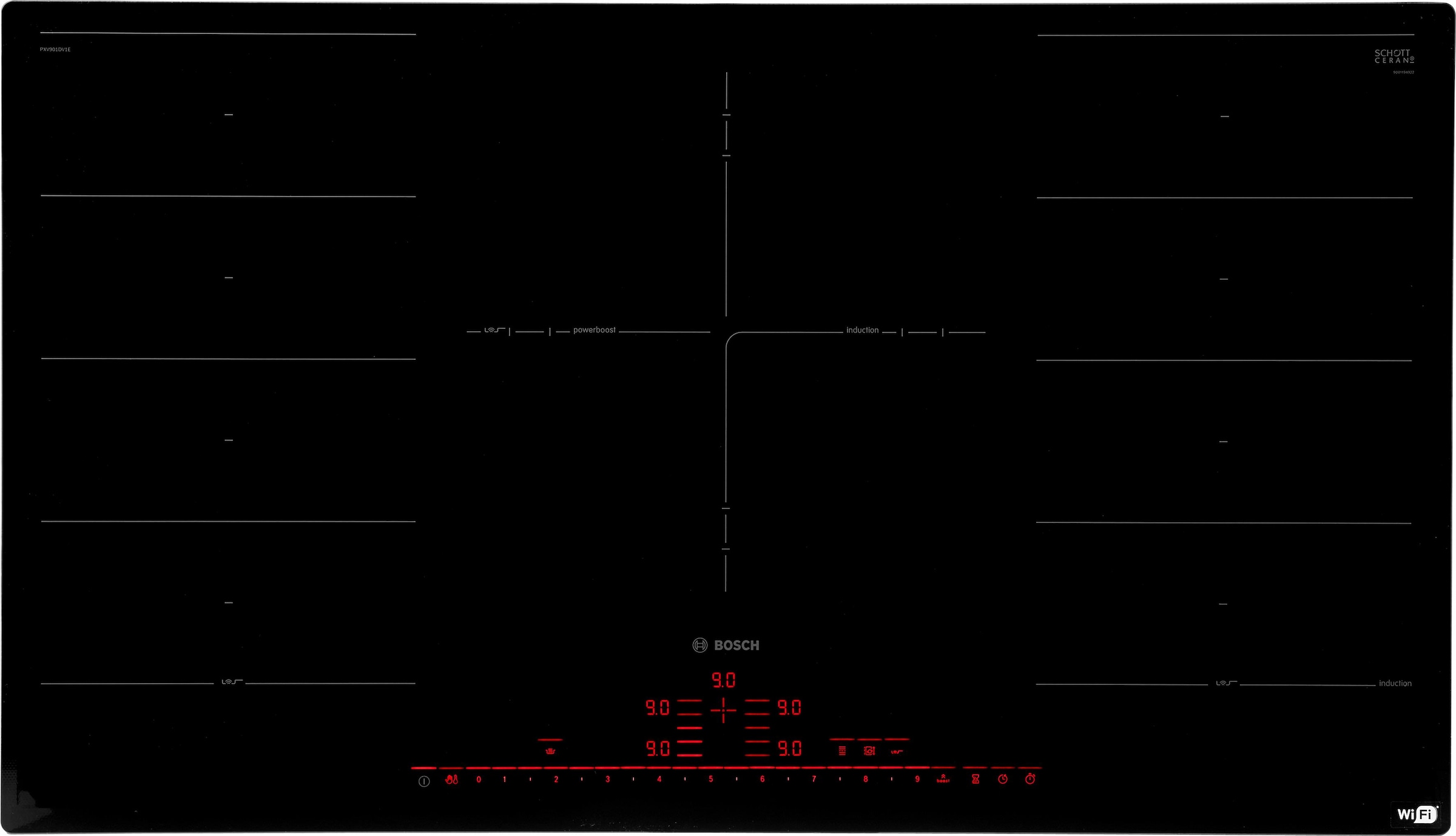 Flex-Induktions-Kochfeld BOSCH von -Bratsensor BAUR | SCHOTT PerfectFry CERAN®, mit PXV901DV1E,