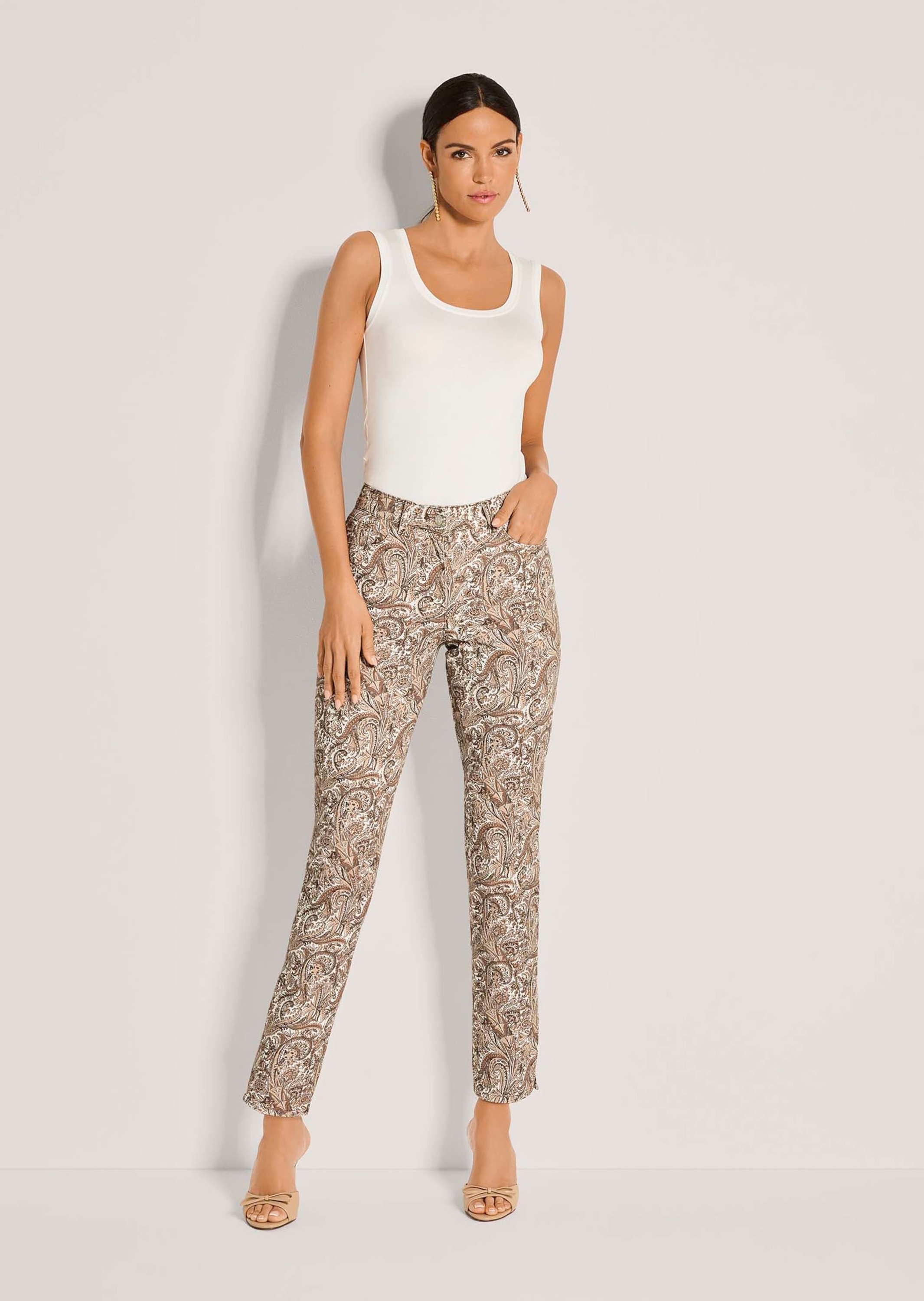 MADELEINE Chinos "Druckhose Jerseyhose mit Paisley-Muster" günstig online kaufen