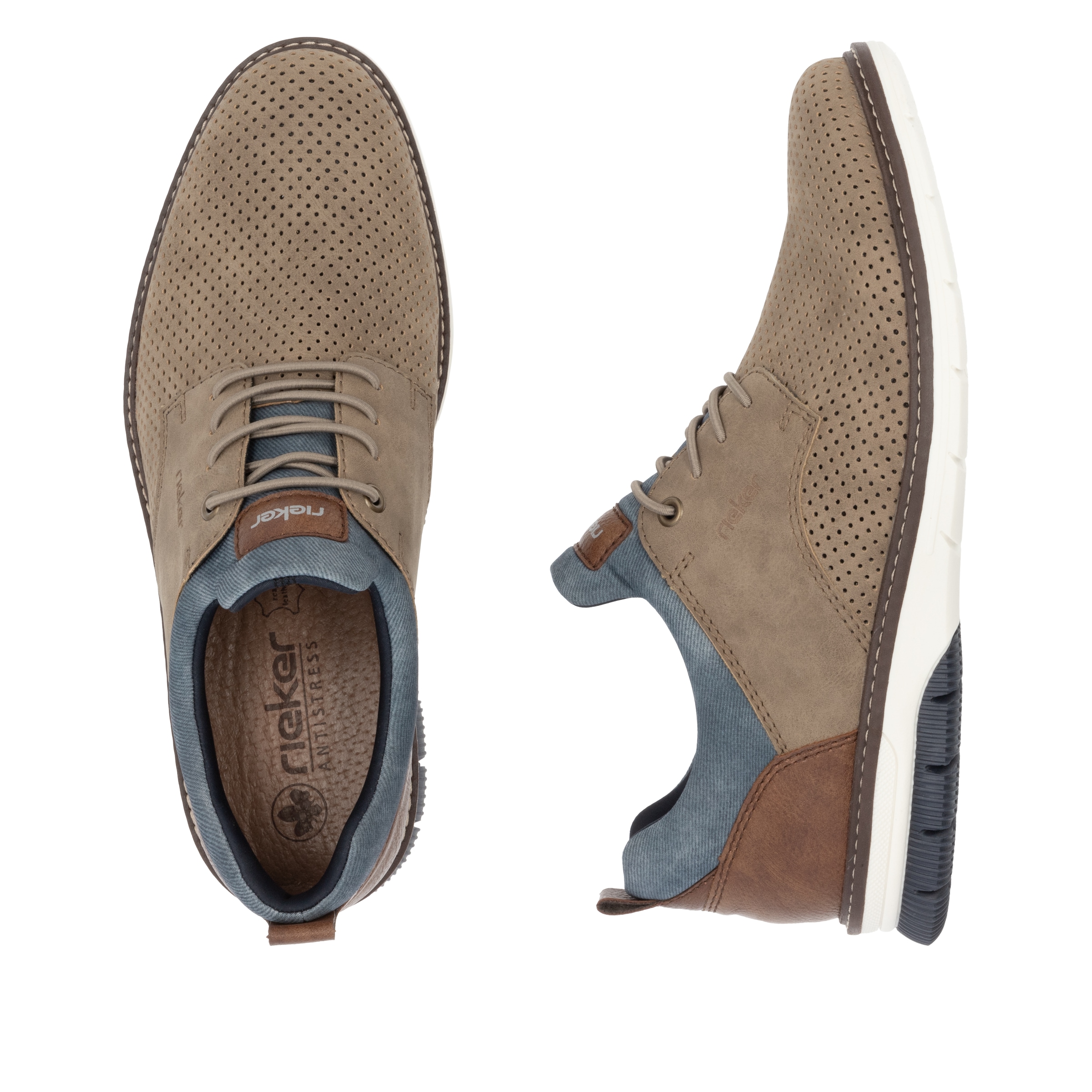 Rieker Slip-On Sneaker  Schlupfschuh, Halbschuh, Freizeitschuh mit Prägung