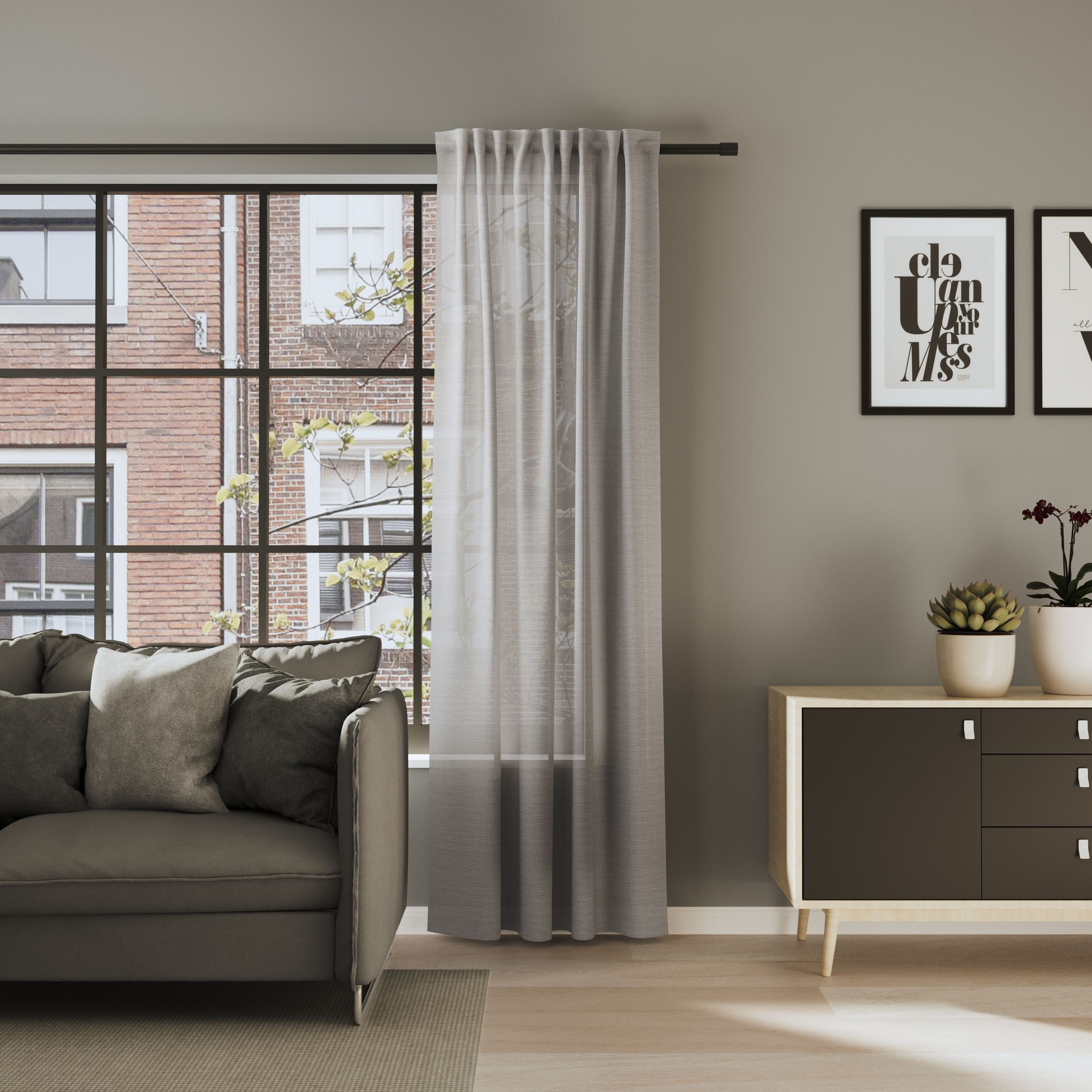 Thumbnail - Neutex for you Vorhang "ALLEY-ECO" Multifunktionsband 1 Stk. tlg. Halbtransparentes Streifendesign