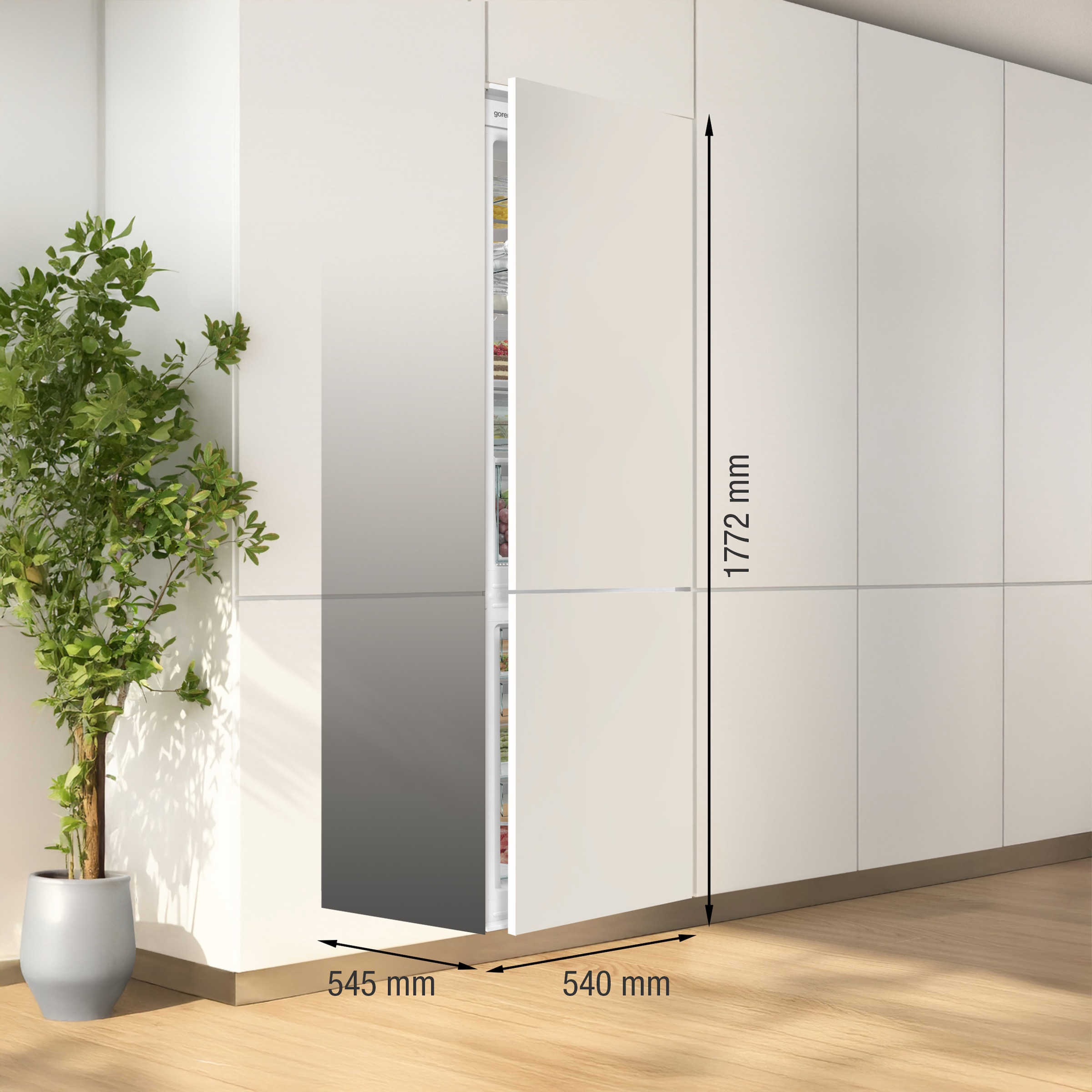 GORENJE Einbaukühlgefrierkombination »NRKI517D61WF« 177,2 cm hoch 54 cm breit