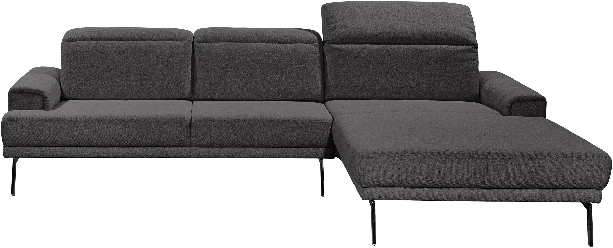 Musterring Ecksofa »MR 4580«, mit Kopf- und Sitztiefenverstellung, Metallfuß chrom, 288 x 193/220cm