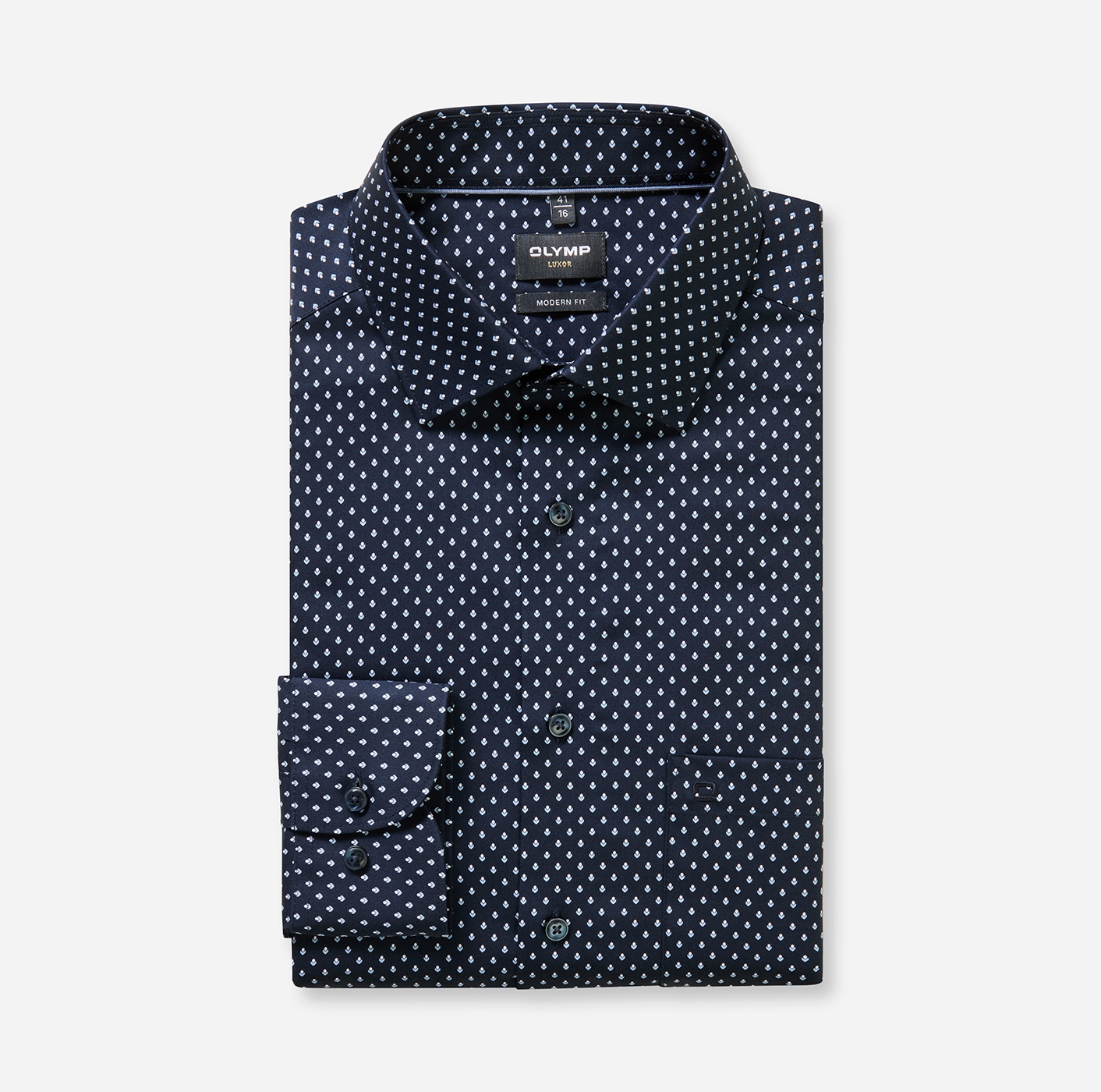 OLYMP Langarmhemd »Luxor« modern fit, New-Kentkagen, Businesshemd, extra langer Arm