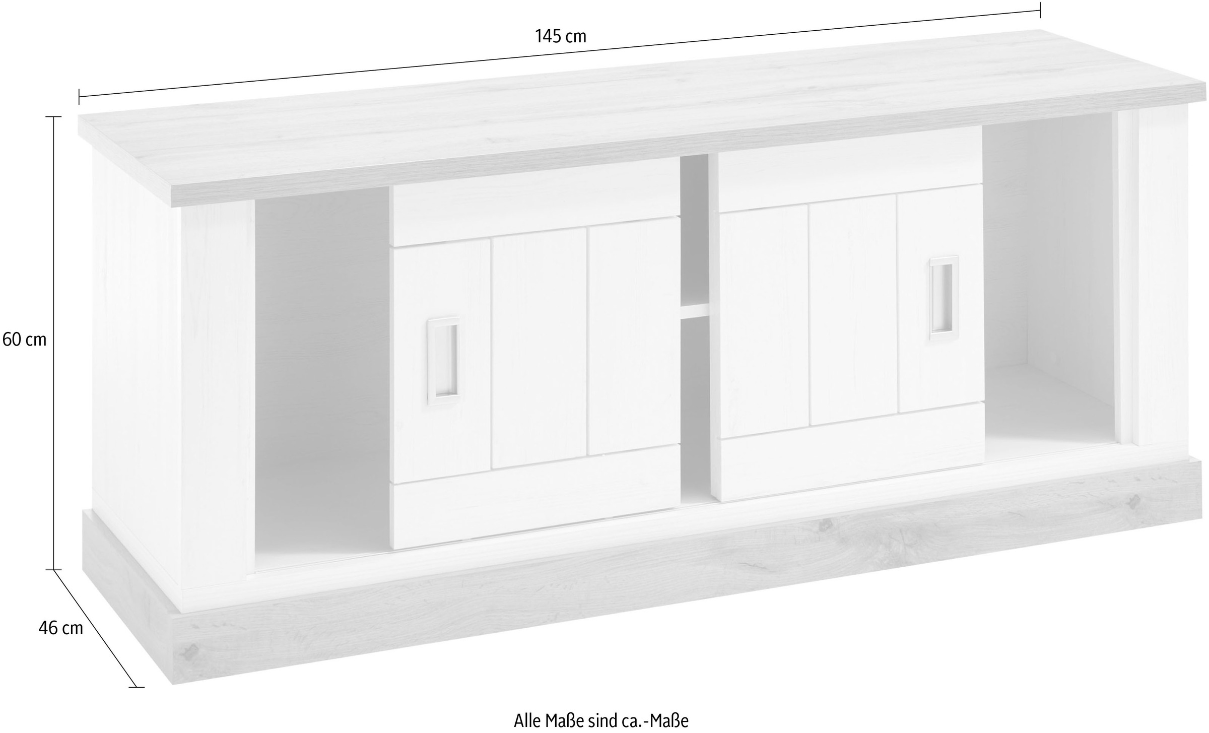 Home affaire Lowboard »ORLANDO«, Breite ca. 145 cm