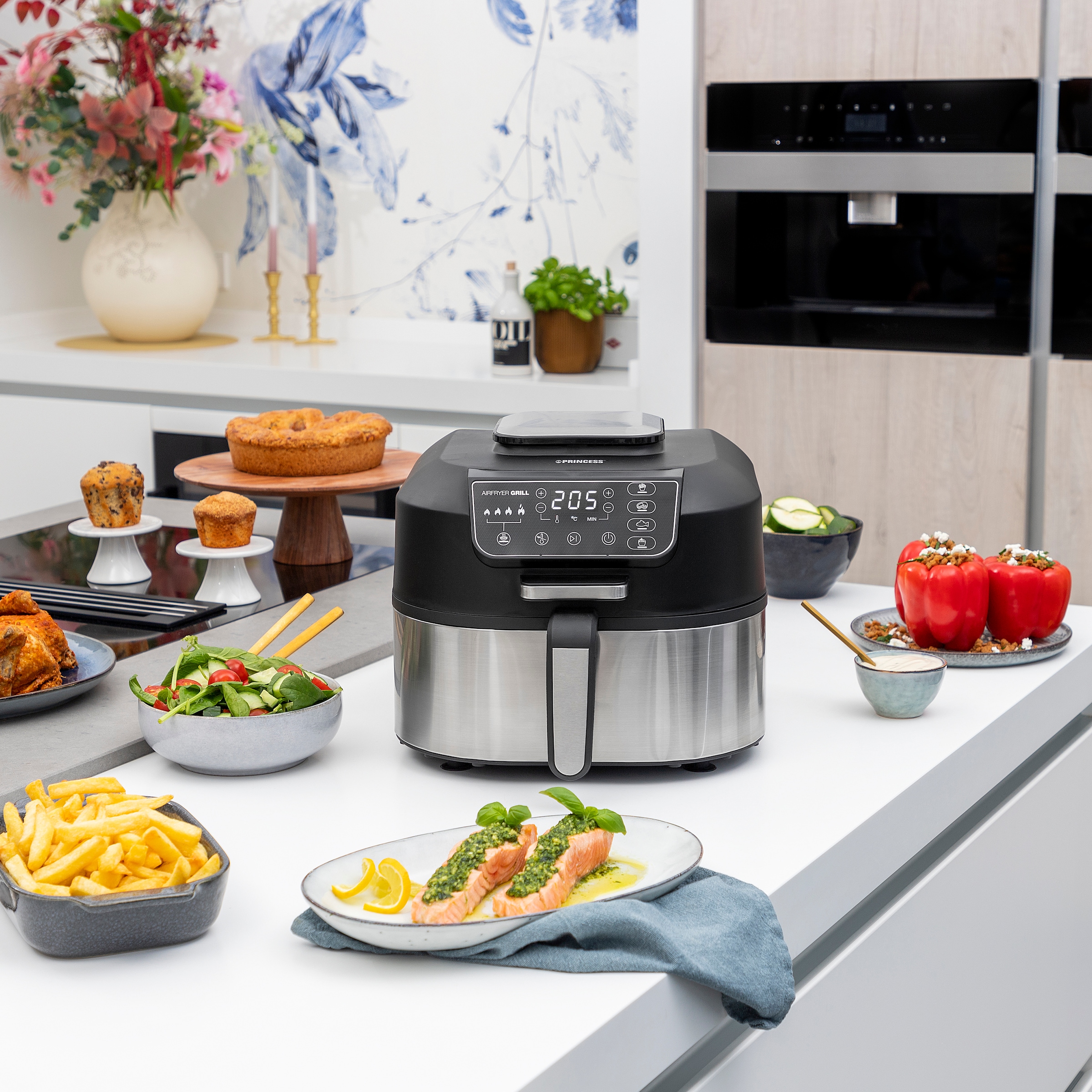 | 1760 Airfryer »182092 Heißluftfritteuse BAUR Fassungsvermögen und Grill – 2-in-1 l 0 Heißluftfritteuse W, PRINCESS Grill«,