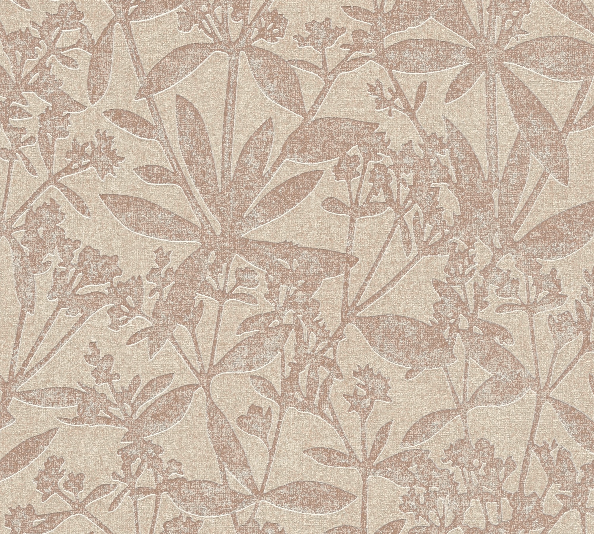 A.S. Création Vliestapete »Terra Tapete Blätter Floral«, matt-gemustert-neutral, Natur-Tapete Landhaus Tapeten Wohnzimmer Schlafzimmer Küche modern
