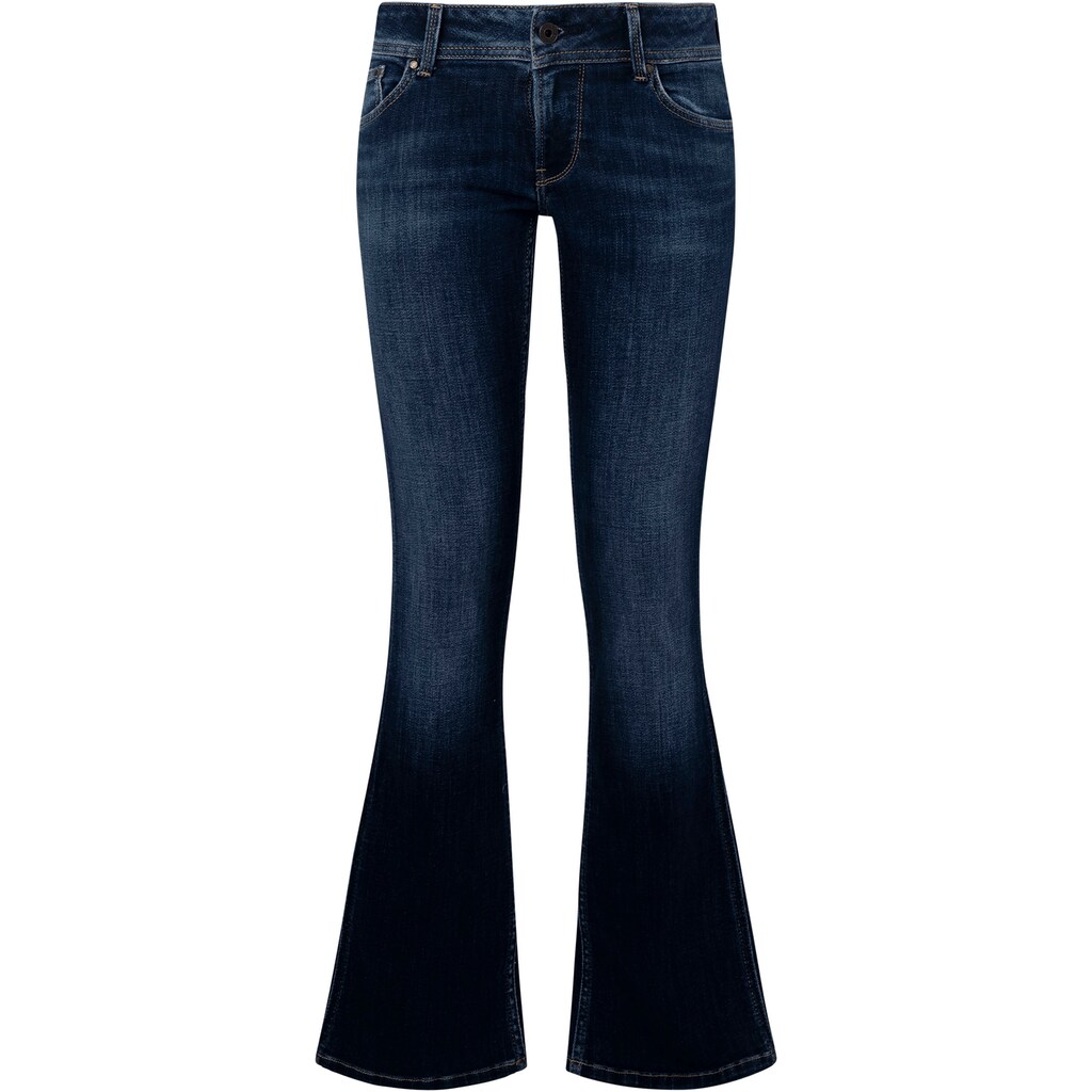Damenmode Jeans Pepe Jeans Bootcut-Jeans »NEW PIMLICO«, mit ausgestelltem Beinverlauf in elastischem Stretch-Denim dark-blue Damenmode Jeans Pepe Jeans Bootcut-Jeans »NEW PIMLICO«, mit ausgestelltem Beinverlauf in elastischem Stretch-Denim dark-blue