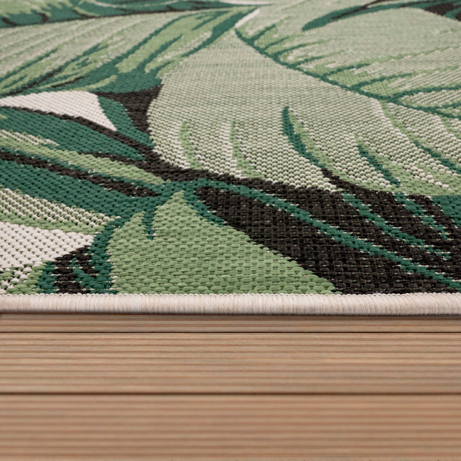 BAUR 551«, | Paco auf Outdoor Teppich Motiv Home rechteckig, Rechnung Palmenblätter, und »Ostende In- Flachgewebe, geeignet