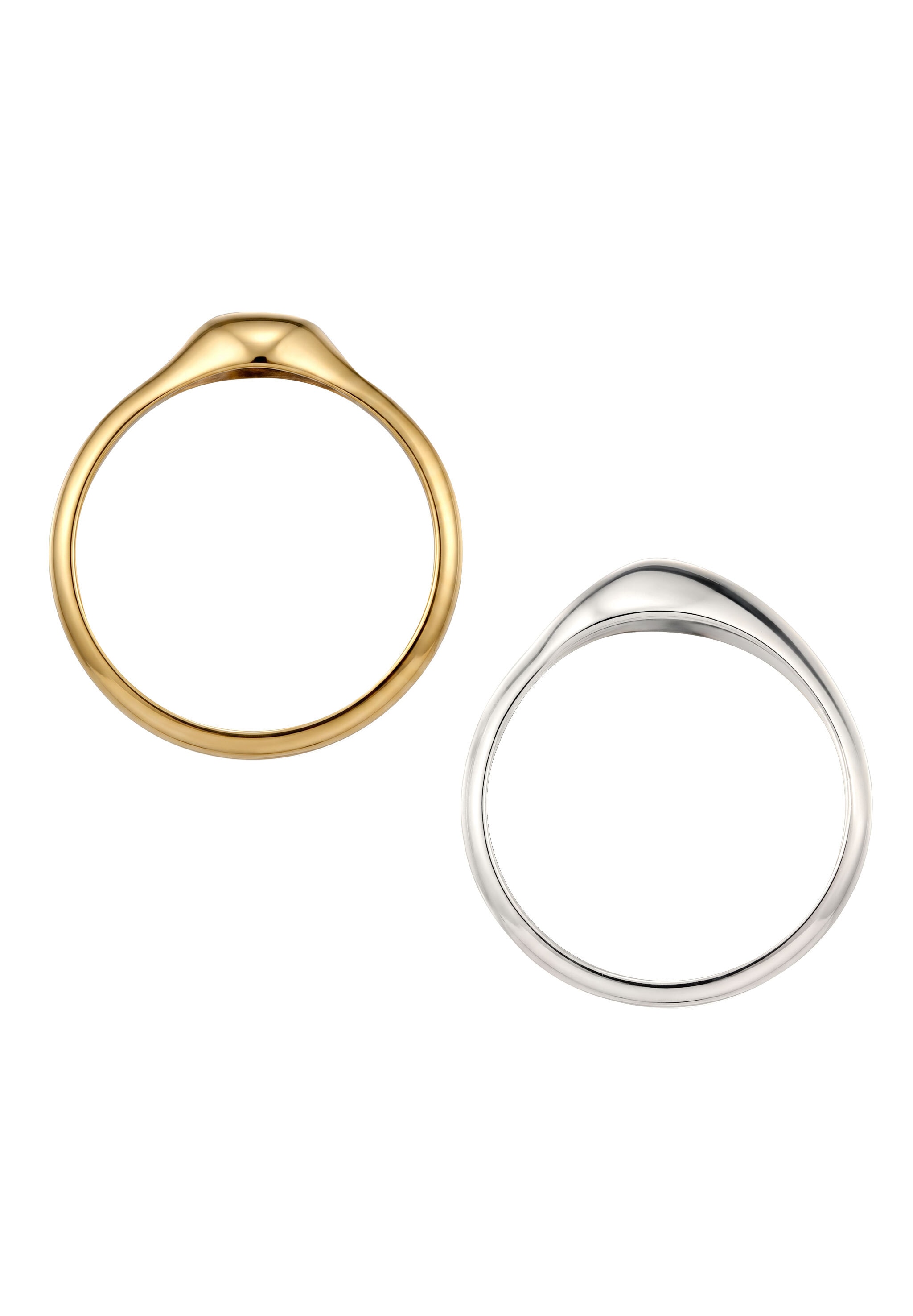 Elli Ring-Set »Ring Ringset Duo Bicolor 925 Sterling Silber vergoldet«