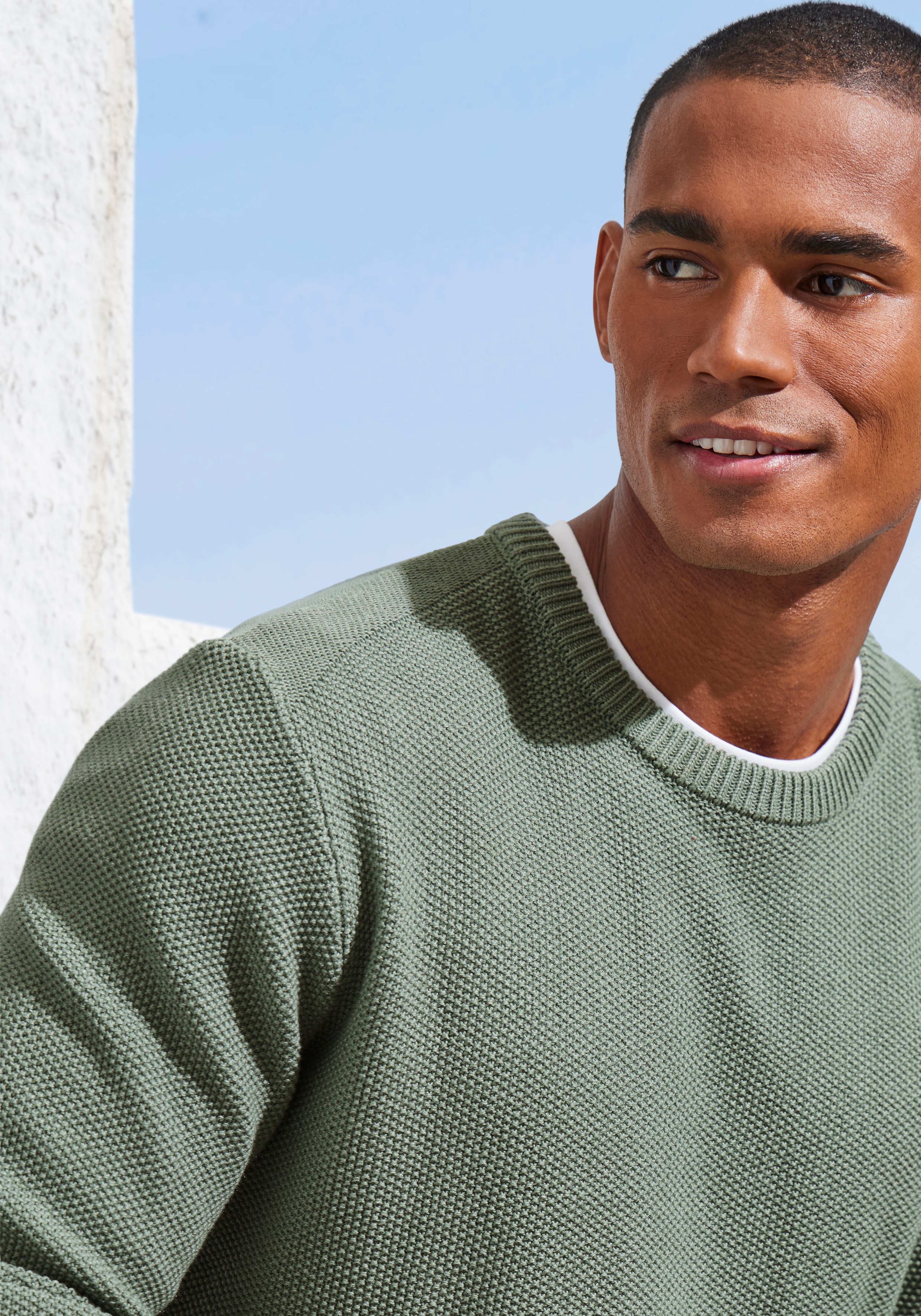 Thumbnail - John Devin Strickpullover Pullover in modischer Strickstruktur