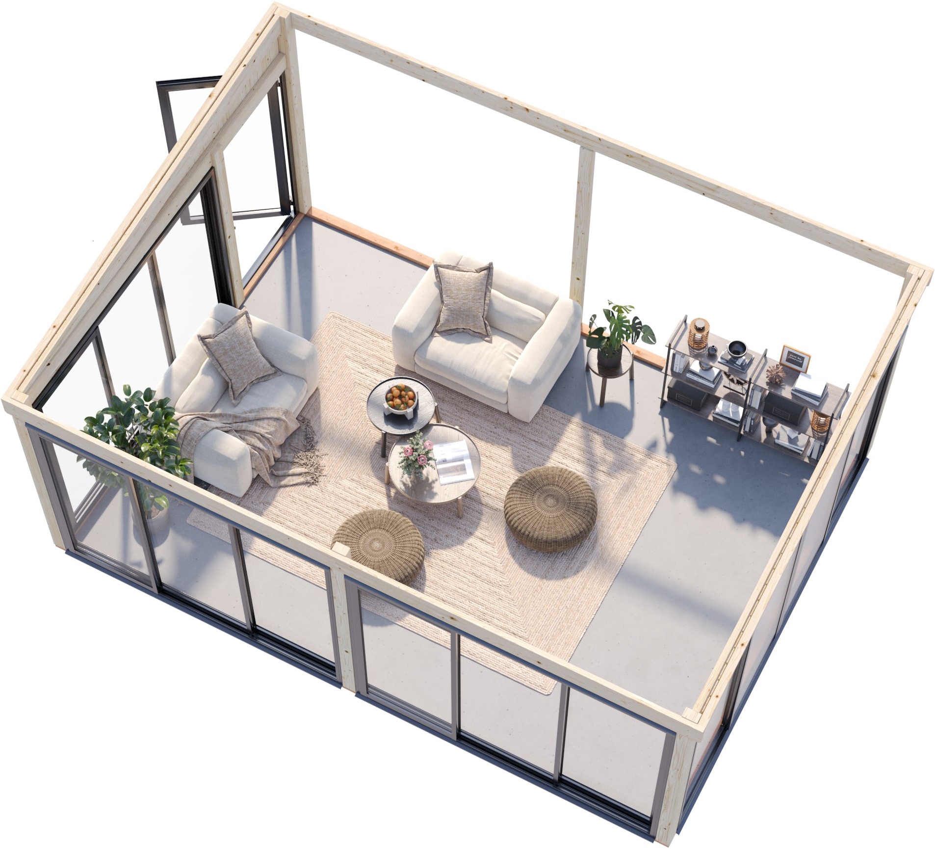Palmako Holzpavillon »Lumi 23,3 m² Slide Plus« BxTxH: 592x425x276 cm