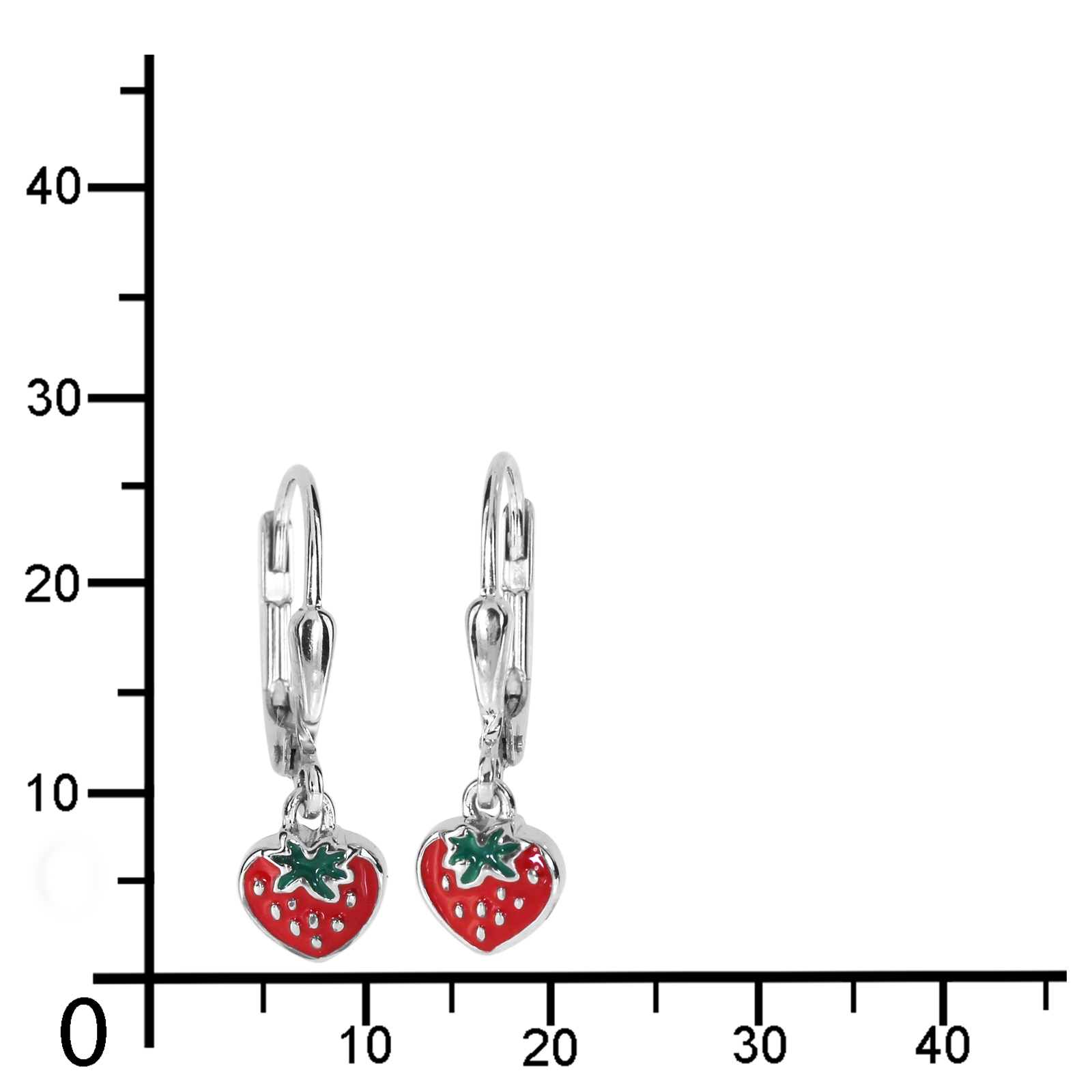 OSTSEE-SCHMUCK Paar Ohrhänger »Ostsee-Schmuck Ohrhänger Erdbeere Ohrhänger Erdbeere«, (2 tlg.)