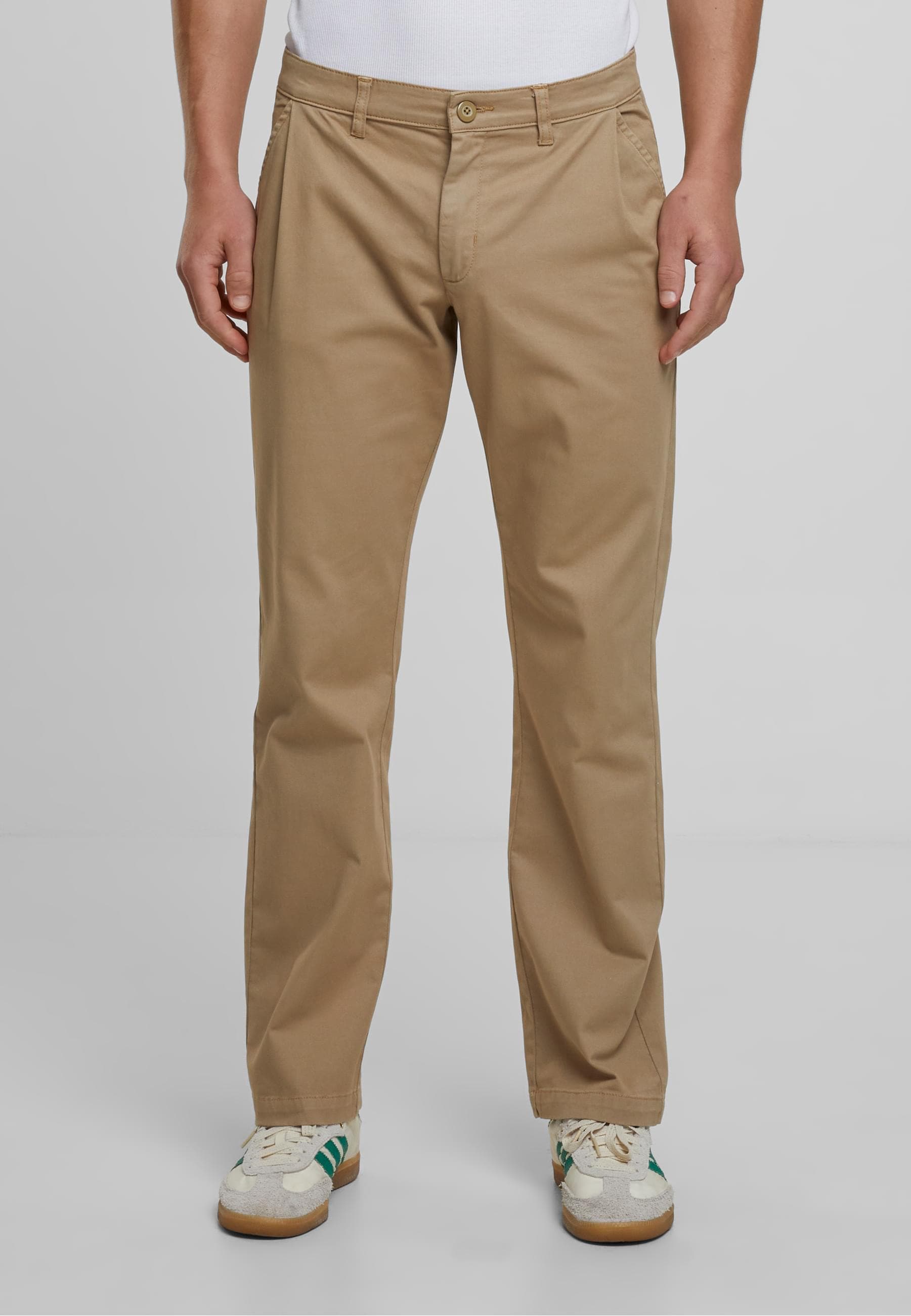 URBAN CLASSICS Stoffhose »Urban Classics Pleated Twill Pants«, (1 tlg.)