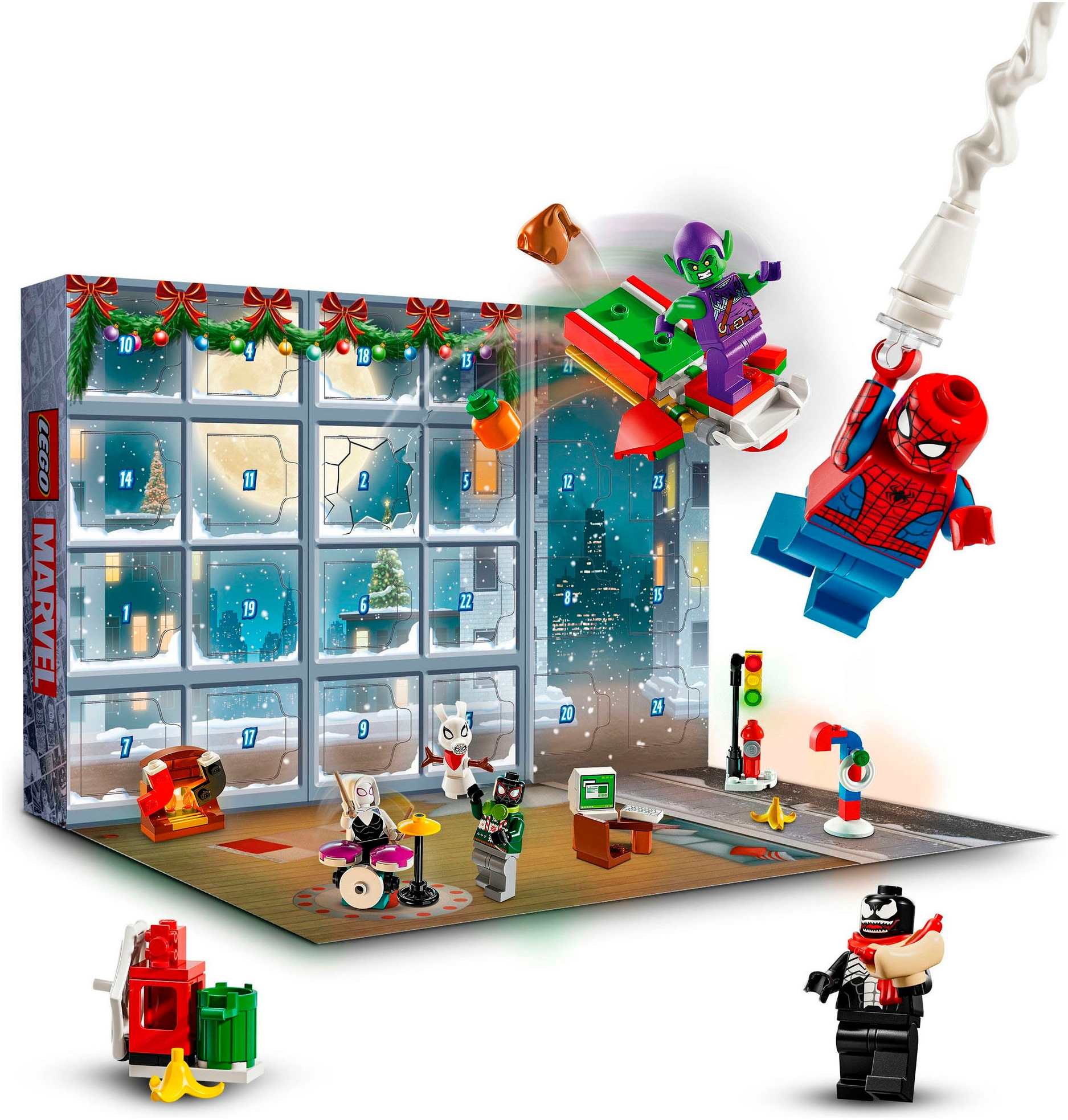 LEGO® Spielzeug-Adventskalender »Spielbausteine, Spider-Man 2024 (76293), LEGO® Super Heroes«, ab 7 Jahren, Made in Europe