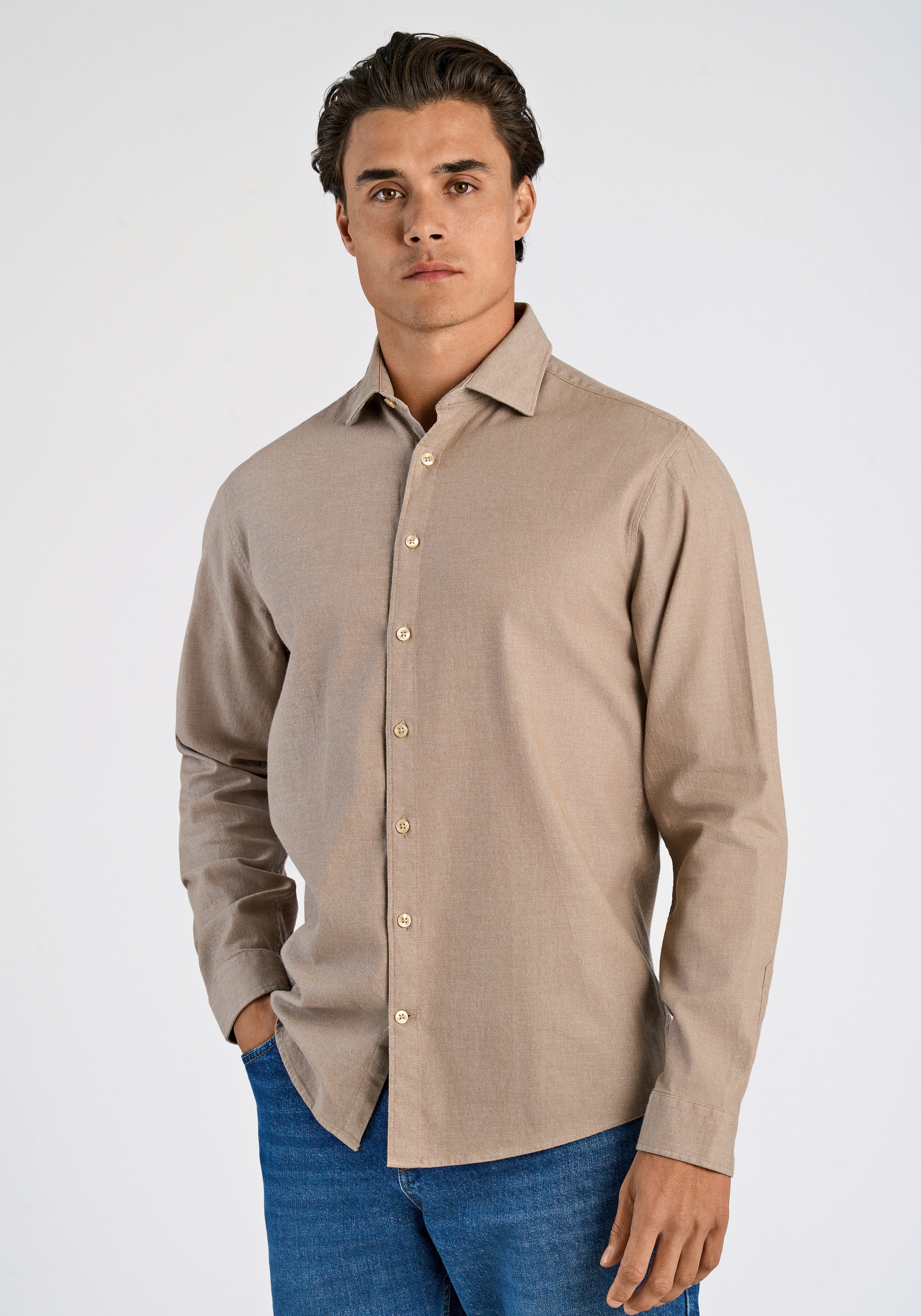 LINDBERGH Langarmhemd "Freizeithemd (Langarm) Relaxed Fit"