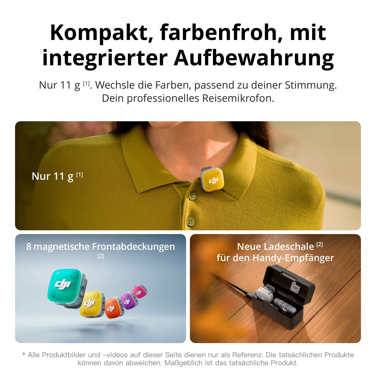 DJI Mikrofon »Mic Mini 2 (2 TX + 1 RX + Charging Case)«