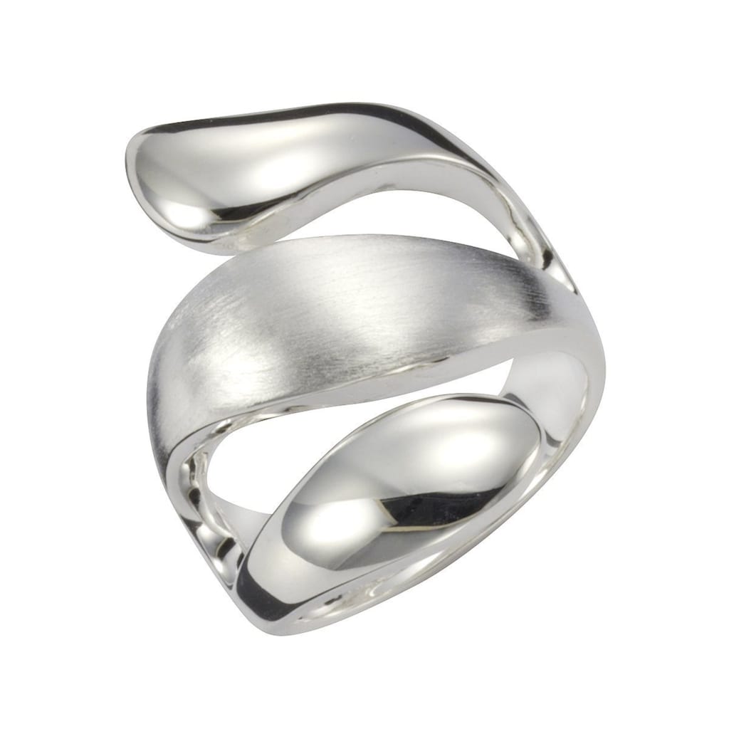 Vivance Fingerring »925 Silber rhodiniert glanz matt«