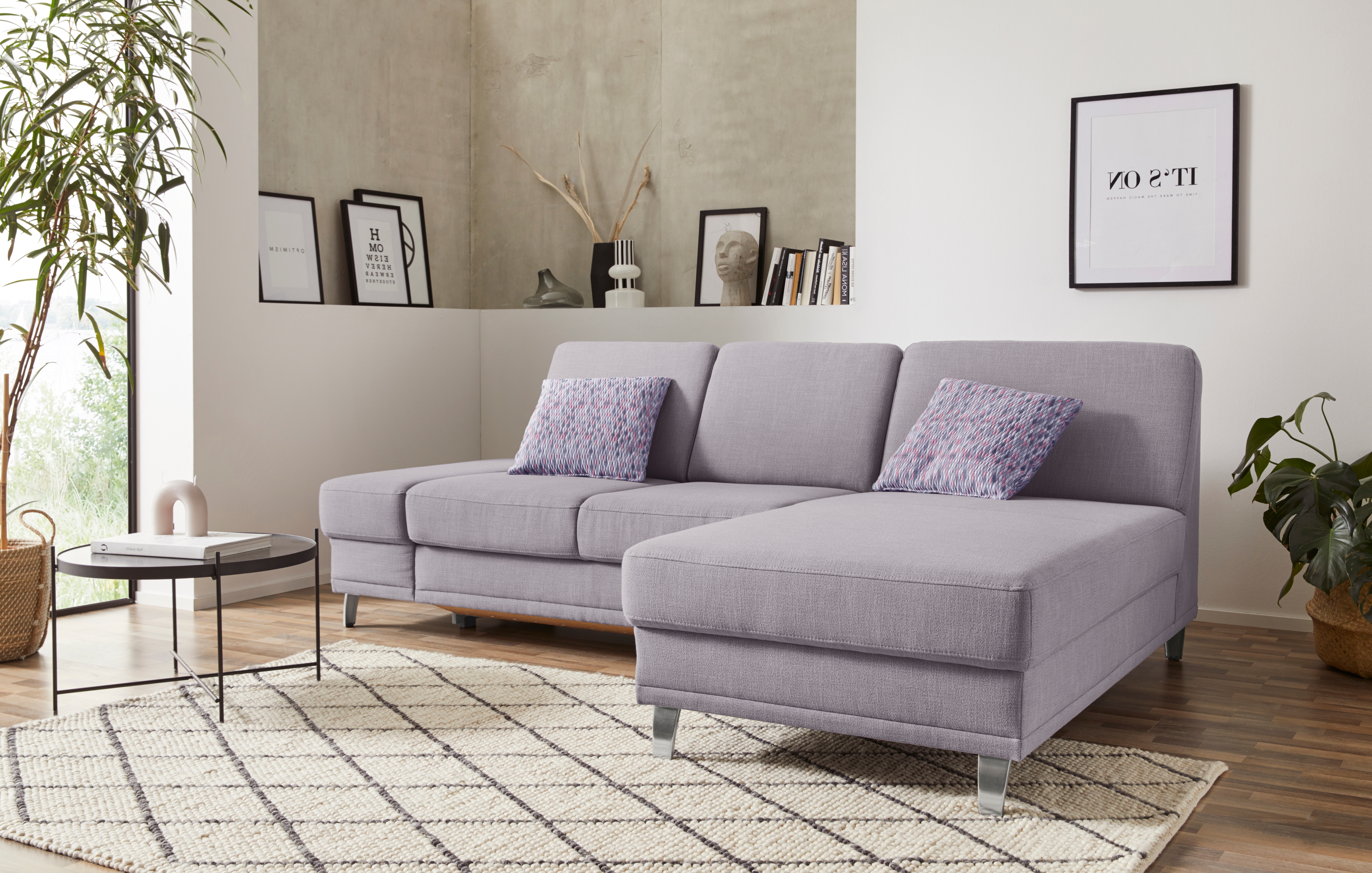 sit&more Ecksofa "Clio L-Form" optional Schlaffunktion oder Vorziehsitz und Bettkasten, Federkern