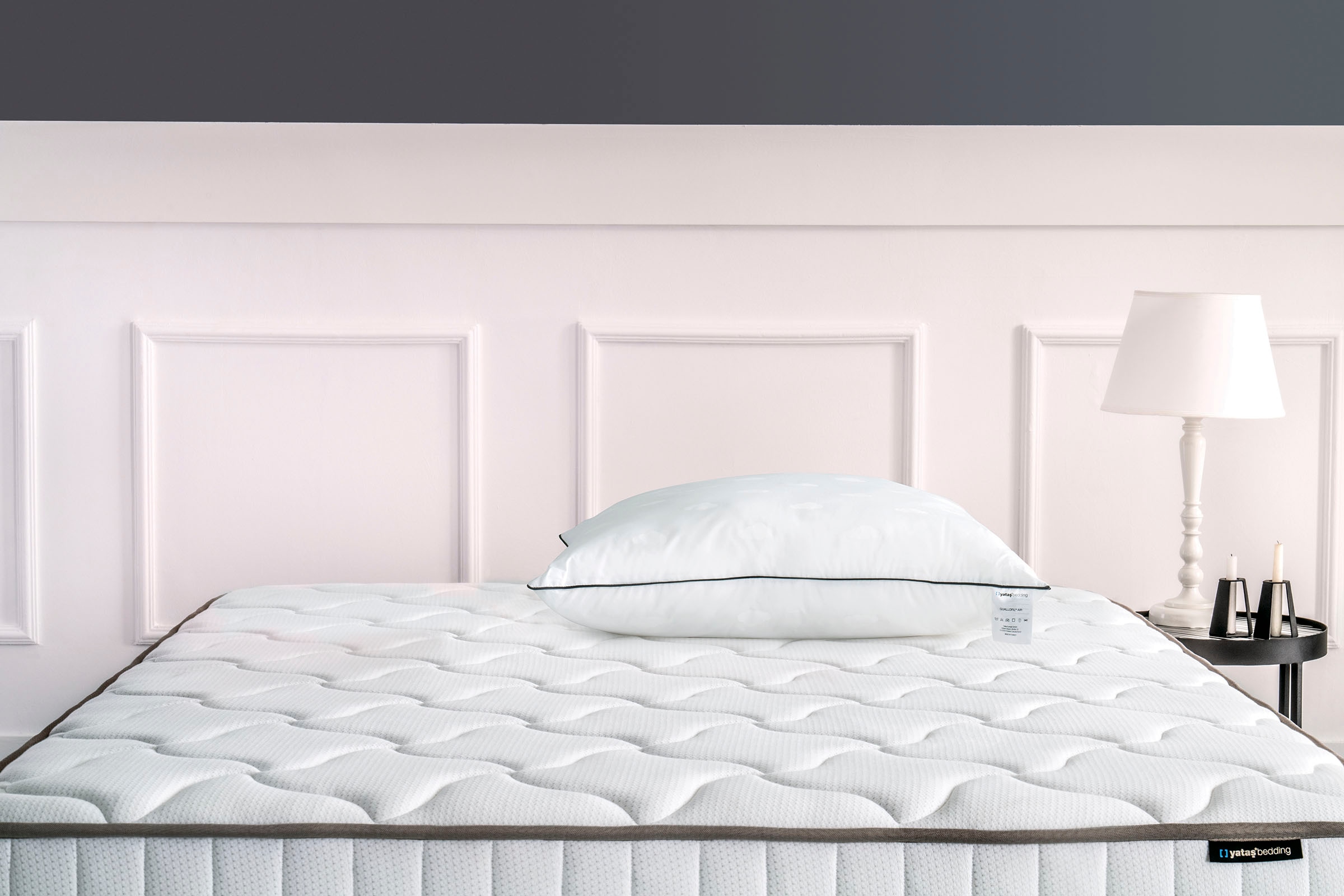 Yatas Bedding Kopfkissen »Quallofil Air, Kopfkissen 80x80 cm«, (1 St.), allergiker geeignet (Hausstauballergiker)