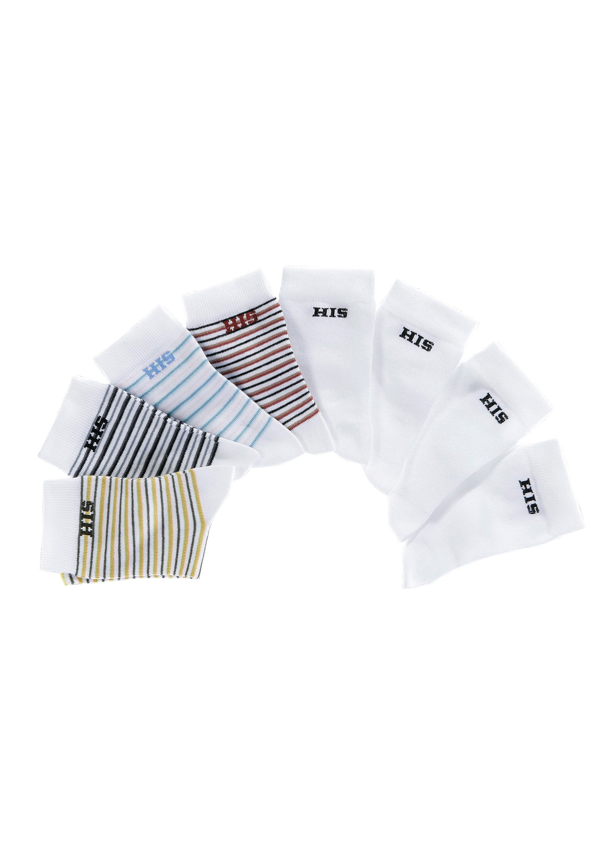 H.I.S Socken Packung, 8 Stk. tlg. geringelt und unifarben günstig online kaufen