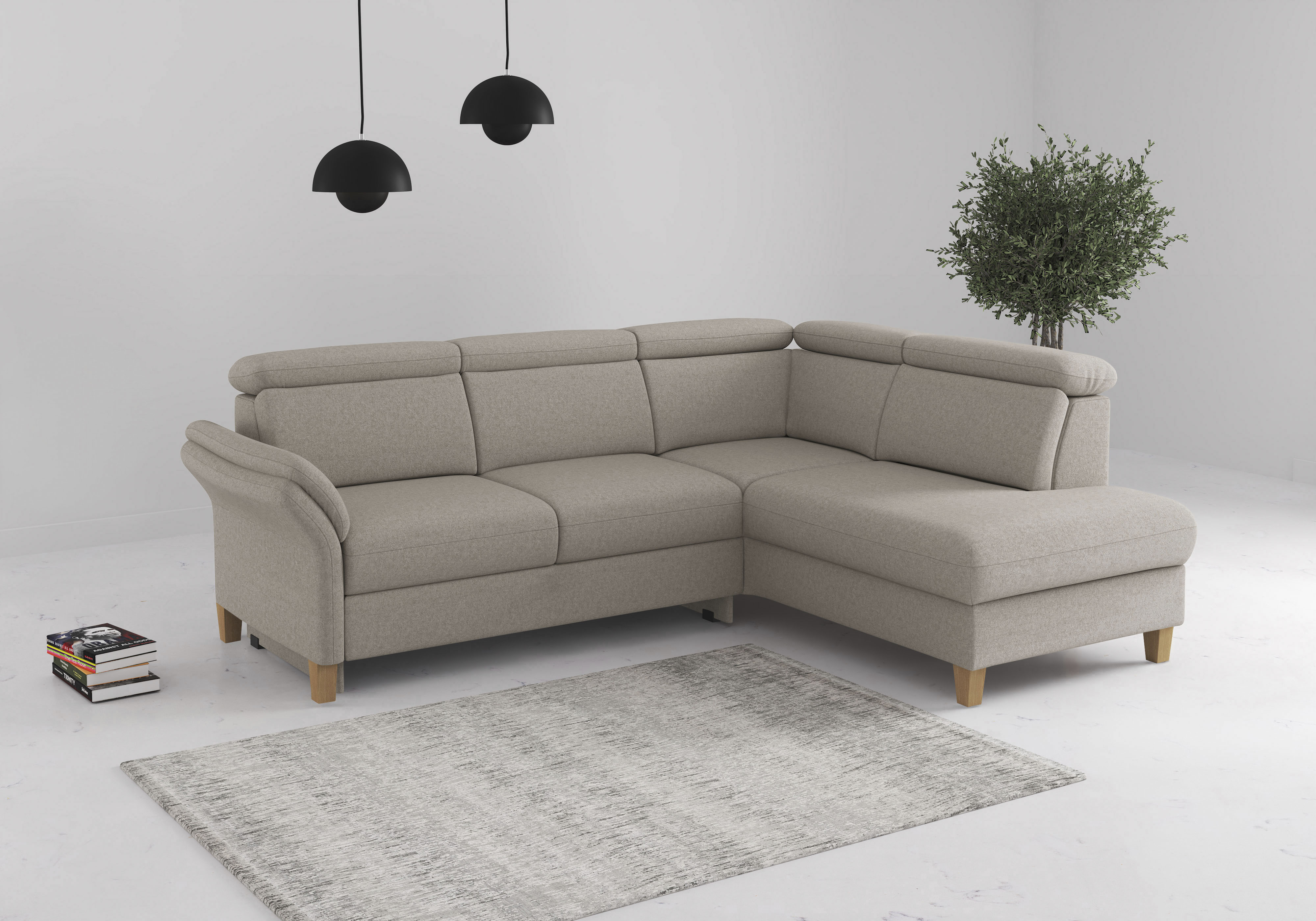 OTTO home Ecksofa "Glendale, L-Form" inkl. Kopfteilverstellung, wahlweise mit Vorziehsitz und Bettkasten