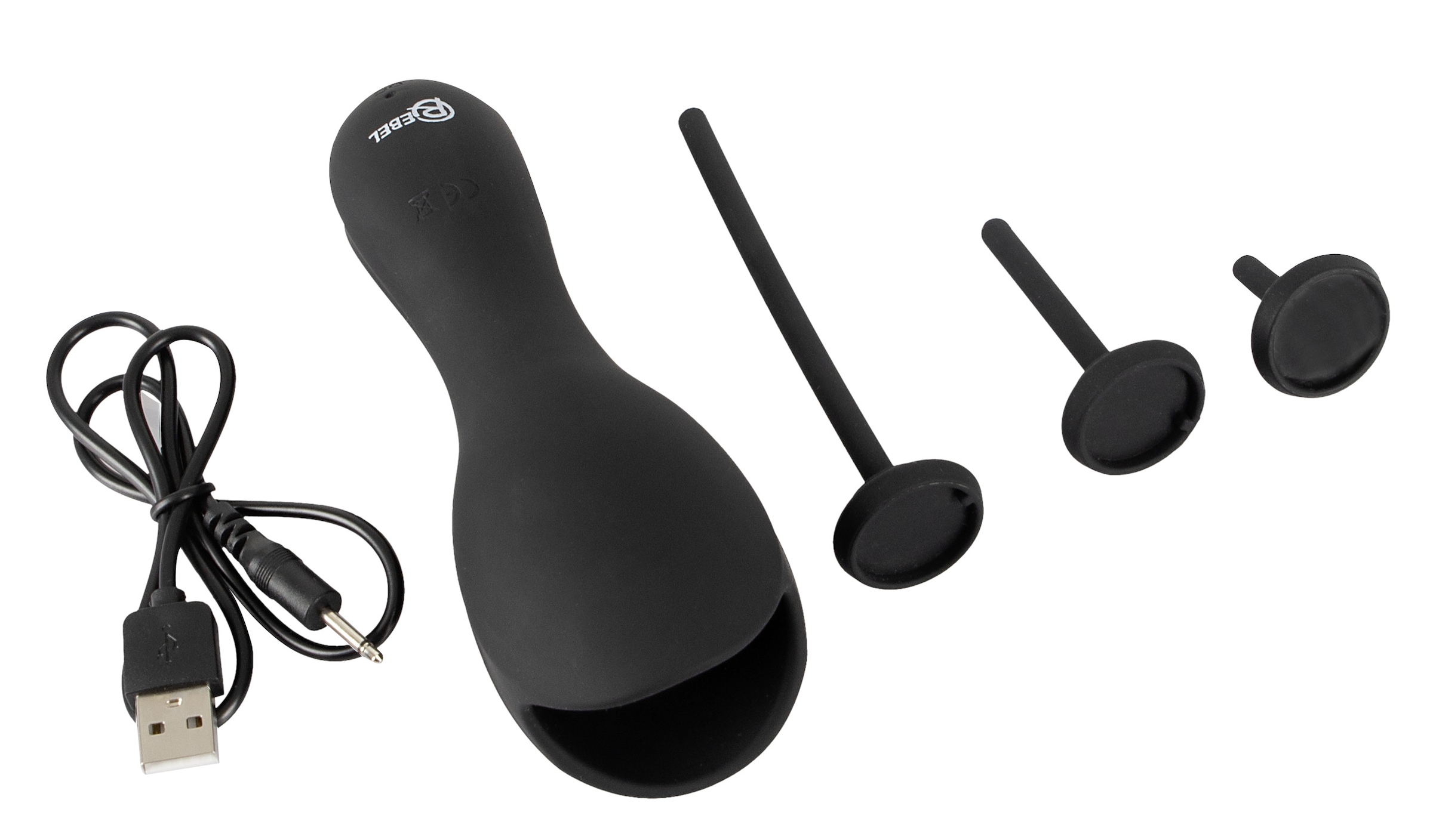 REBEL Masturbator »Masturbator mit Vibration Glans Masturbator with 3 attachable Dilators«