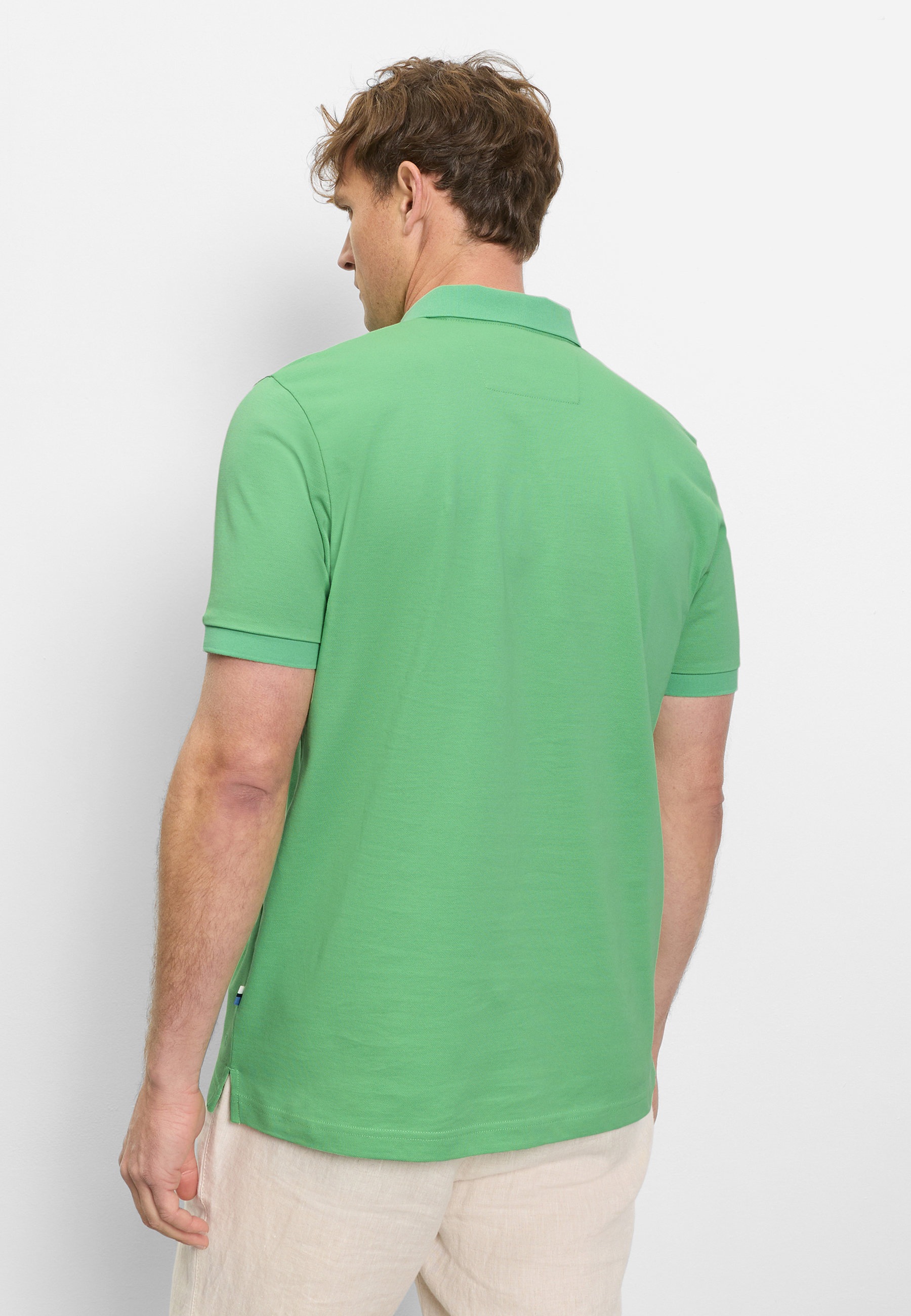 Poloshirt OLYMP "Casual", Herren, Gr. S, grün (mint), Piqué, Obermaterial: 100% Baumwolle, Shirts 3