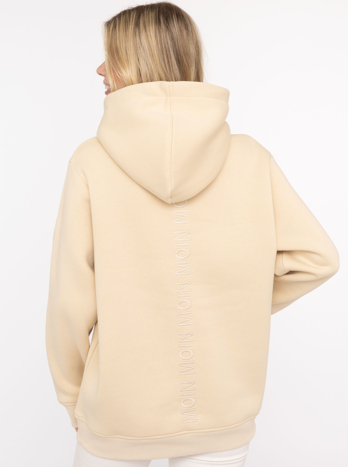Zwillingsherz Hoodie ""Moin"", mit Paillettenanker und gesticktem Schriftzu günstig online kaufen